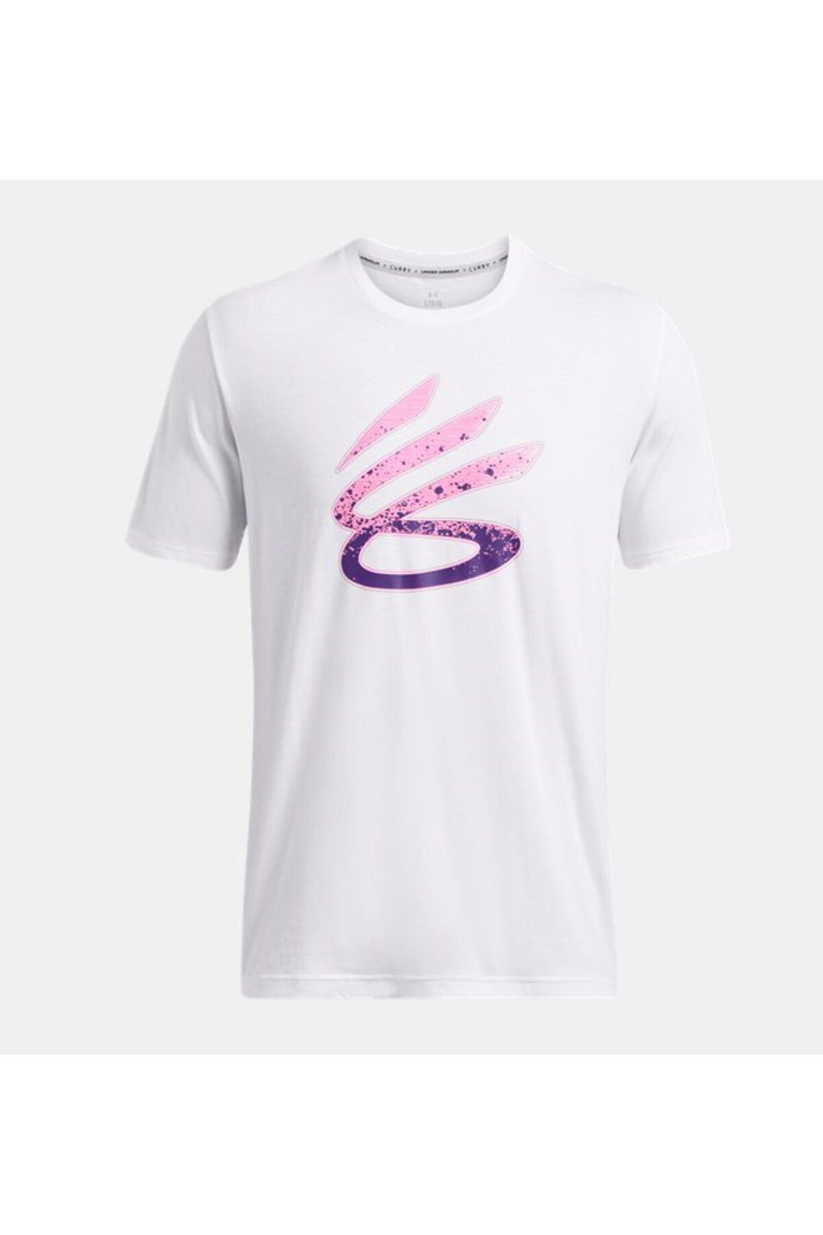 تی شرت ورزشی سفید مردانه آرم UA 100 Under Armour