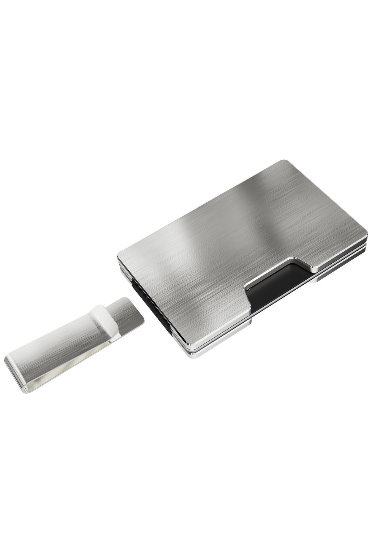 Louise Motto-Cardx - Detroit - New Generation Metal Wallet & Card Holder - Rfid, Removable Clip (SILVER) 3