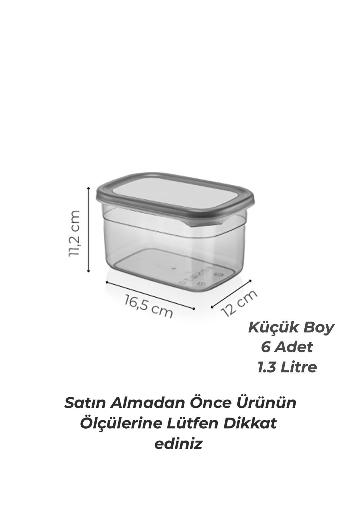 Kitchen Life-6-Piece Labeled Moly Rectangular Storage Container Set 1300ml with Lid for Breakfast - Multiple Sets Available 3
