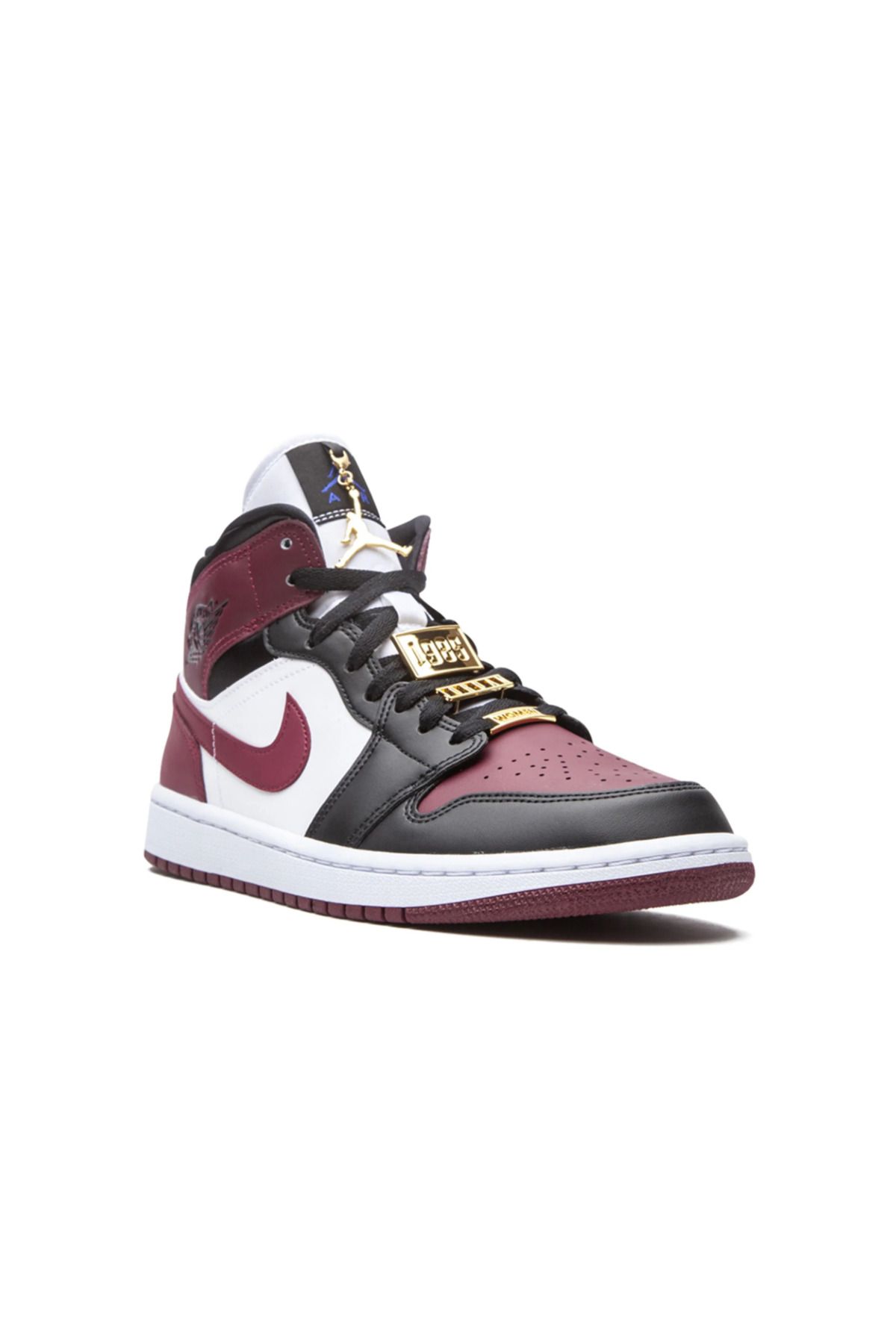 Air jordan 1 mid black gold cheap