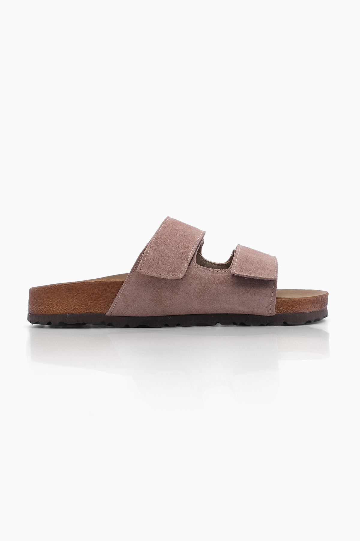 Marjin-Dámske denné papuče Mester Mink Suede s dvojitým pásikom na suchý zips Eva 3