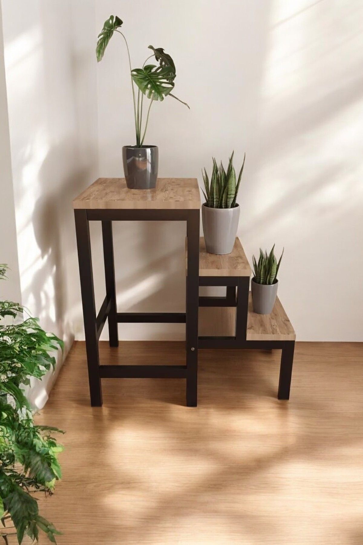 orlantha-Decorative Flower Pot Stool - Folding Ladder, Multi-Purpose Coffee Table 2