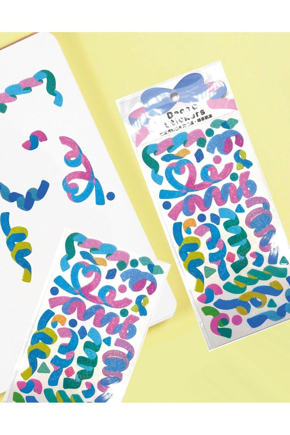 Kağıt Gemi Dükkan-Blue Confetti Sticker 1