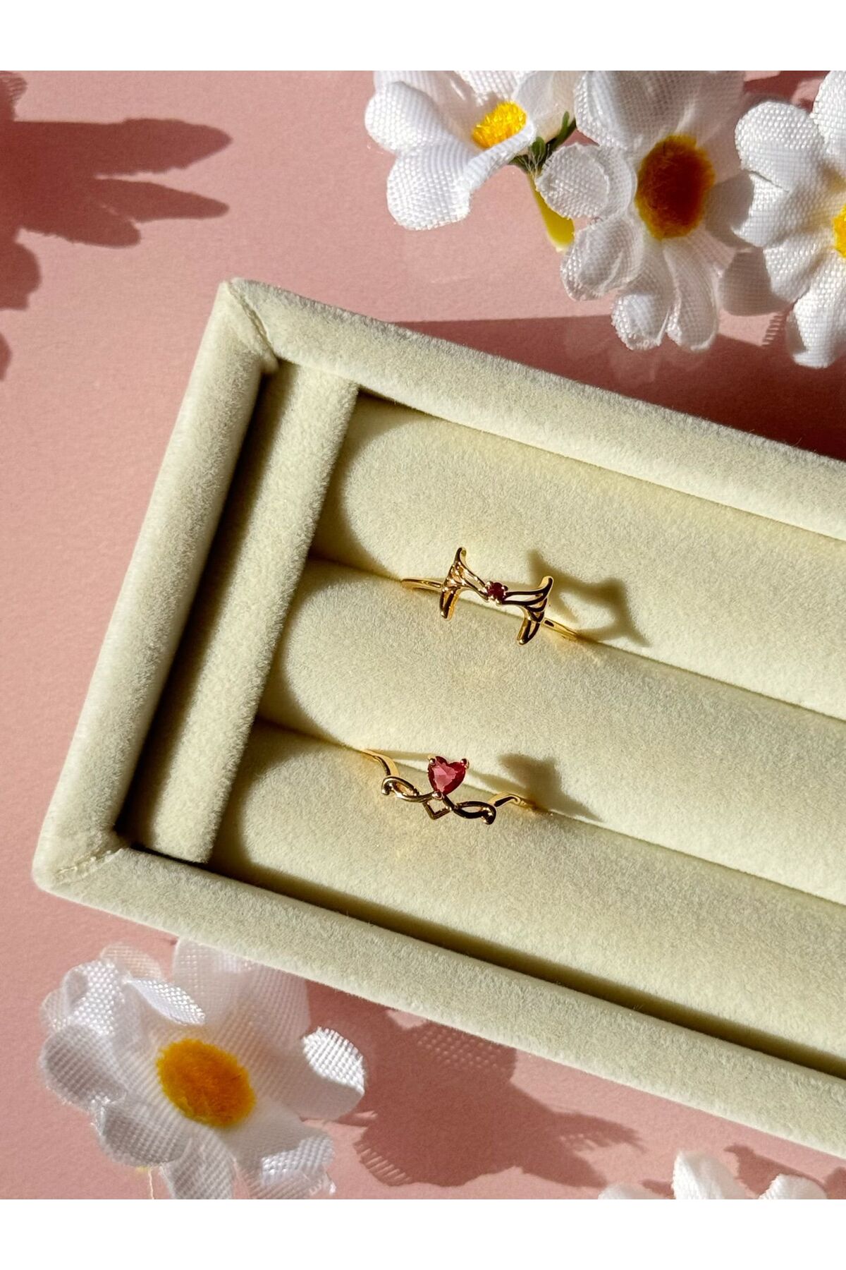 Harlofia Jewelry Altın Kaplama Wanda 2li Yüzük