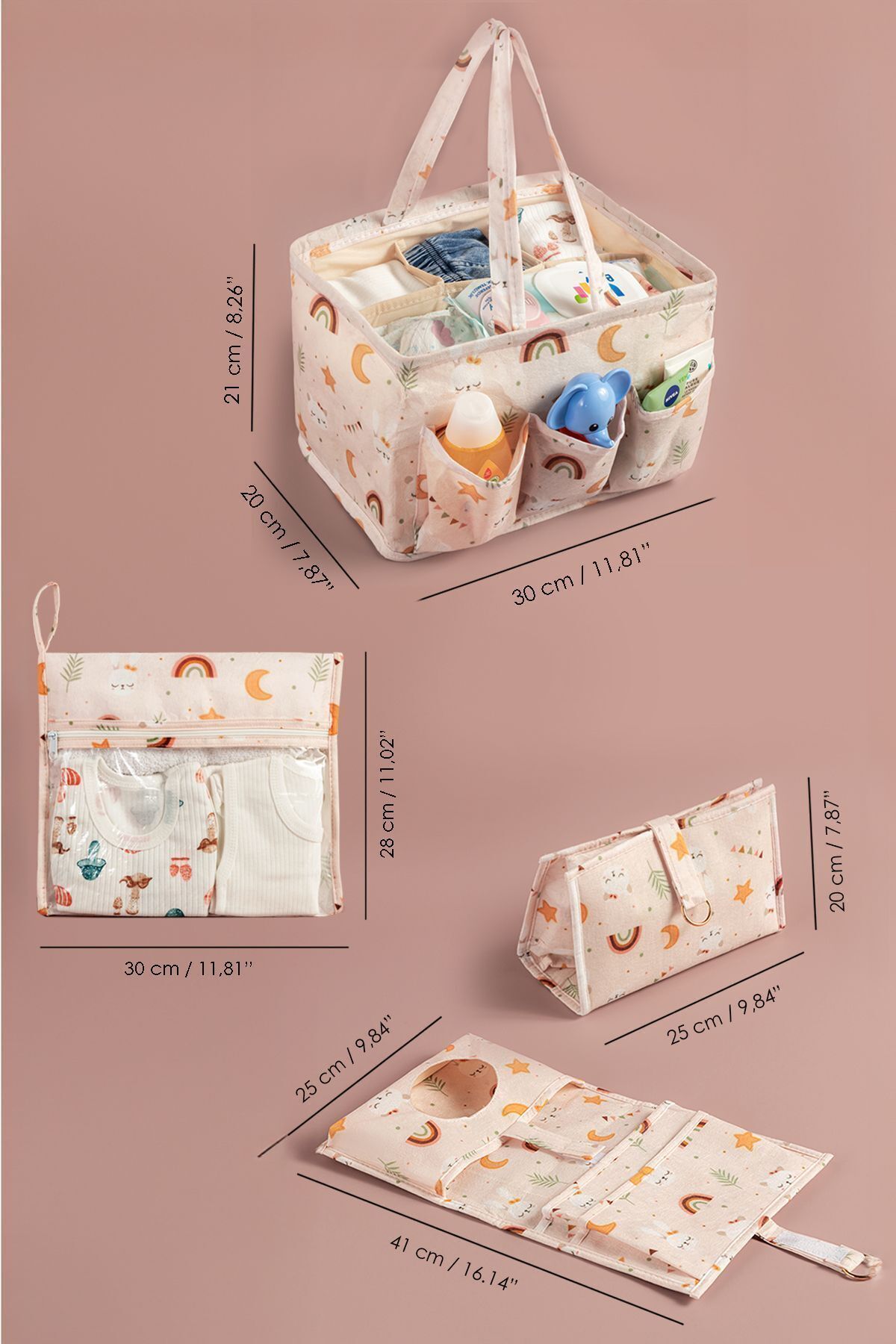 Meleni Baby 5'li Yeni Doğan Hastane Organizer Seti - Bebek Bakım