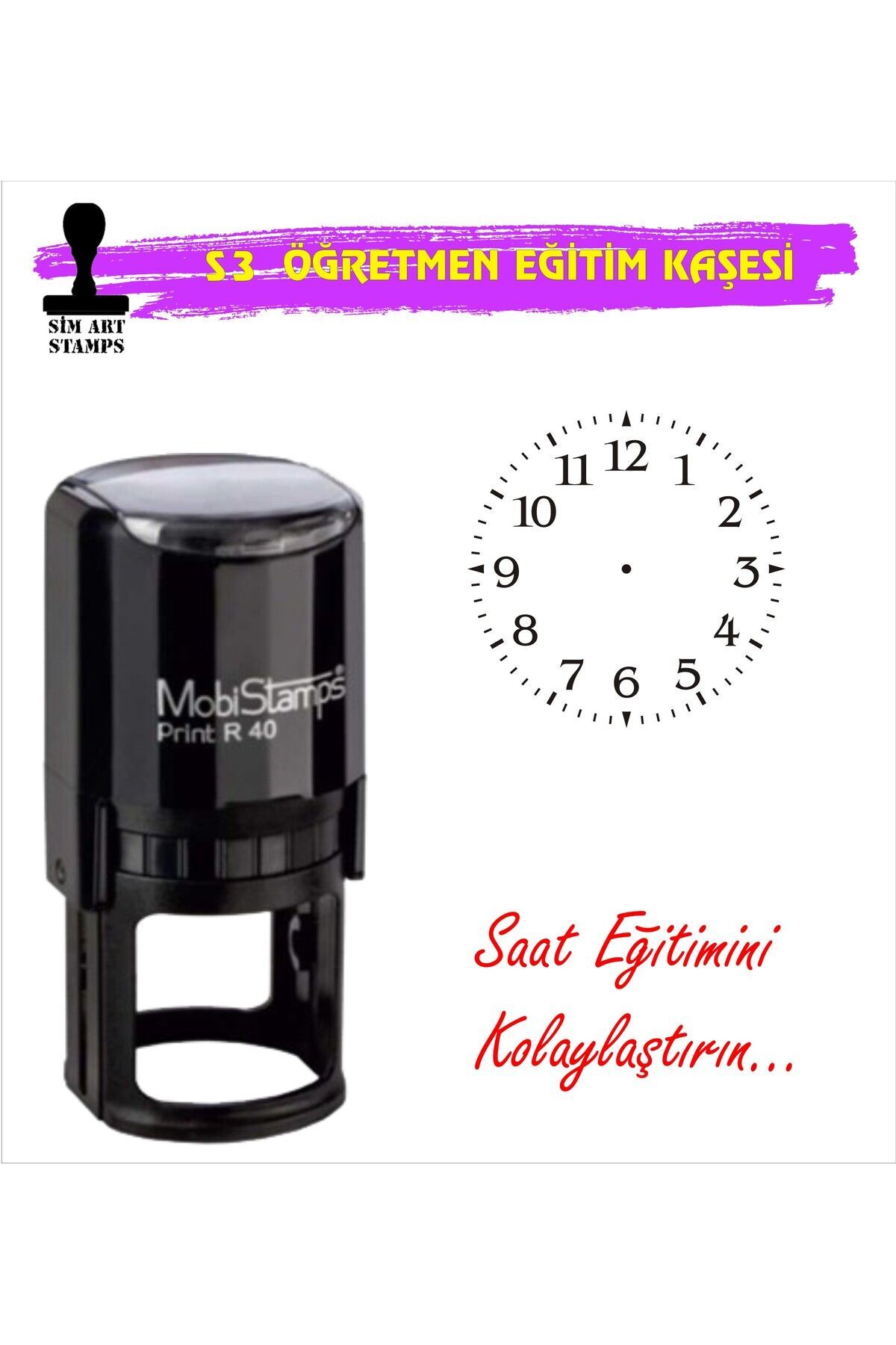 Mobistamps Öğretmen Saat Eğitim Kaşesi S3