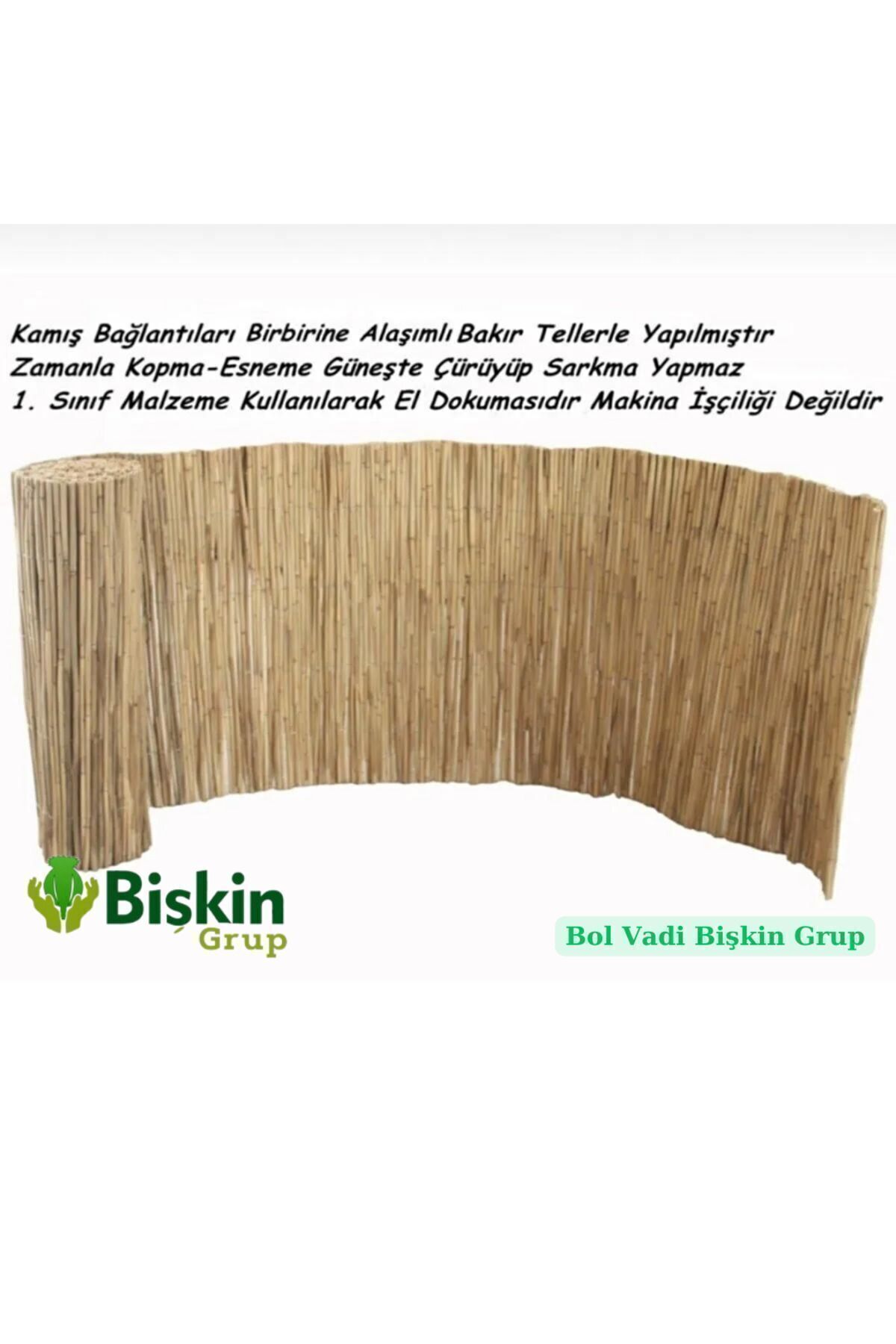 2m X 5m Bişkin Telli Doğal Bambu Kamış Çit,bahçe Çiti,balon Çiti,hasır Çit, Gölgelik 3