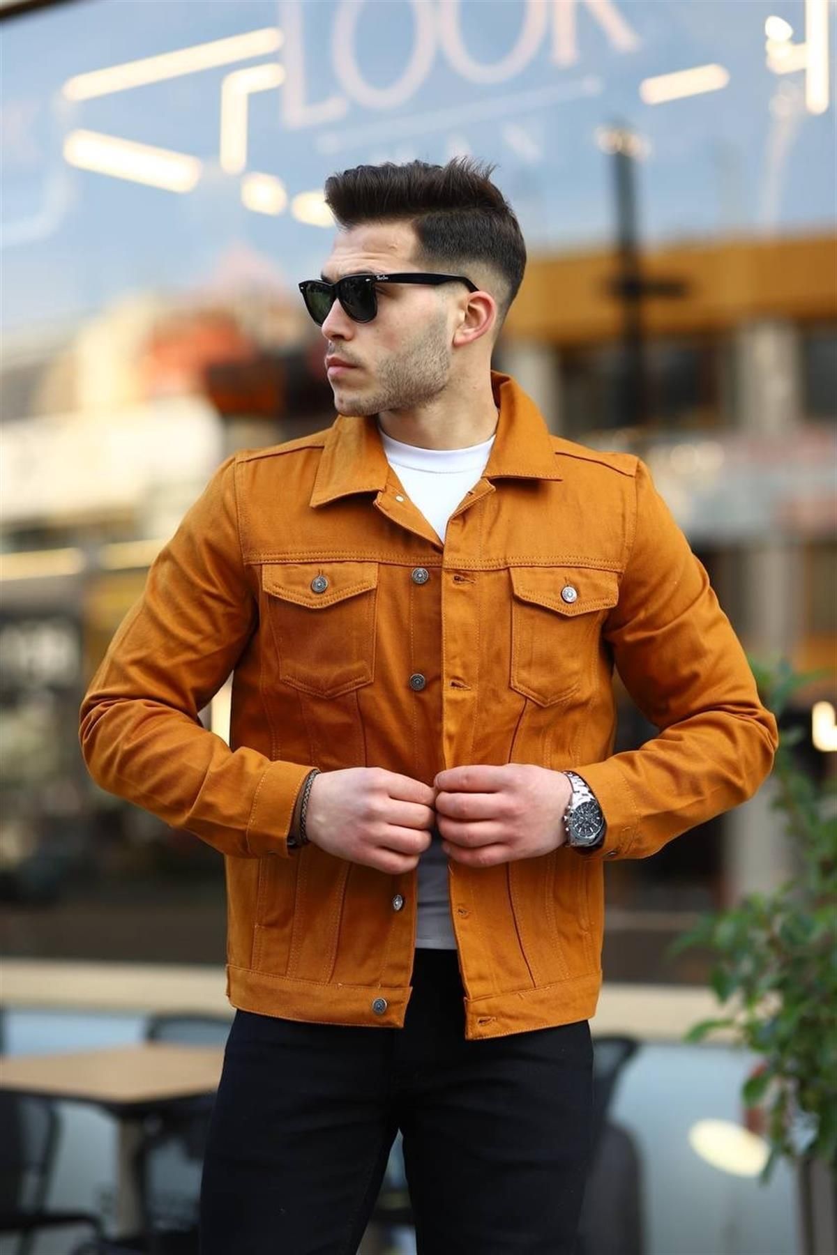 Pobudo Mustard Color Denim Jacket for Men price in Dubai UAE Compare Prices