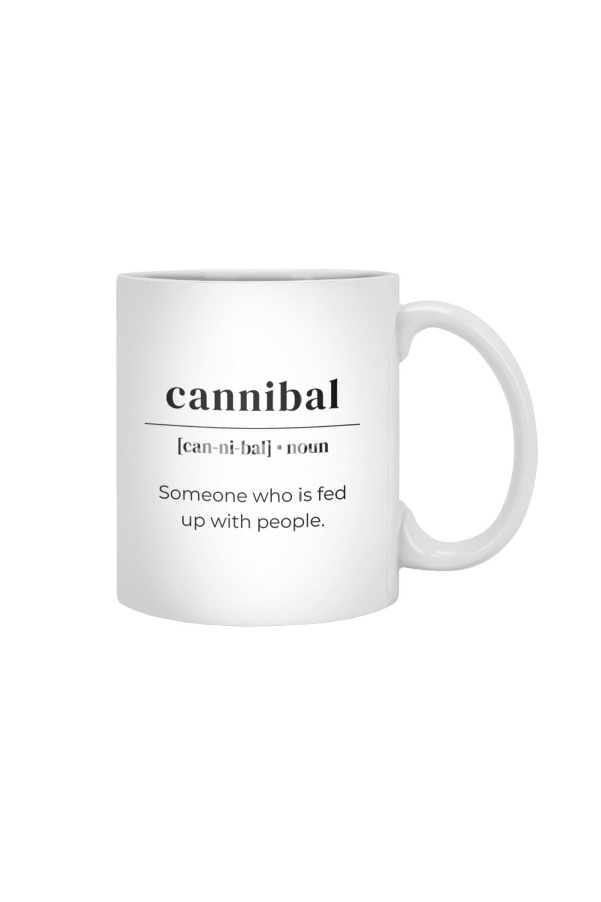 Fizello-White Mug - Definited Compulsory Design in Cannibal Dictionary 2