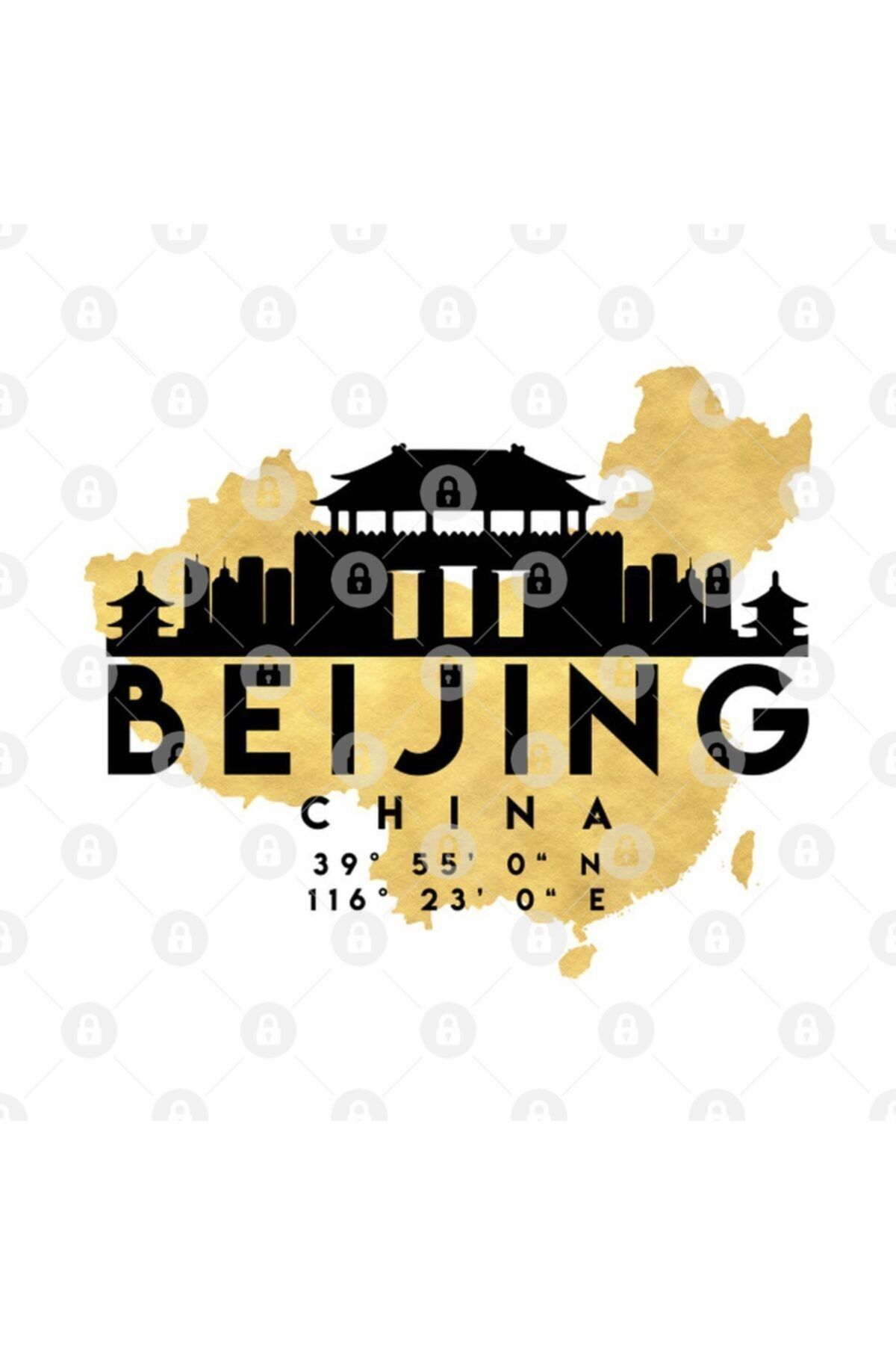 TatFast-Beijing China Skyline Map Art Mug, Gift, Dowry, Presentation Holder 3