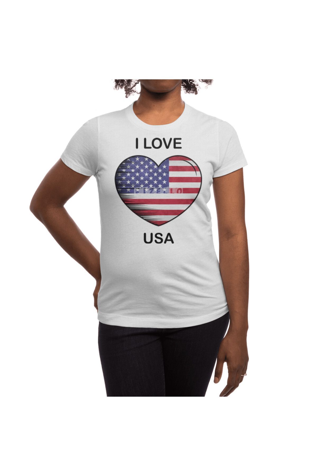 Fizello-I Love America White T-Shirt for Men and Women - My Home, My Country Unisex T-Shirt 3
