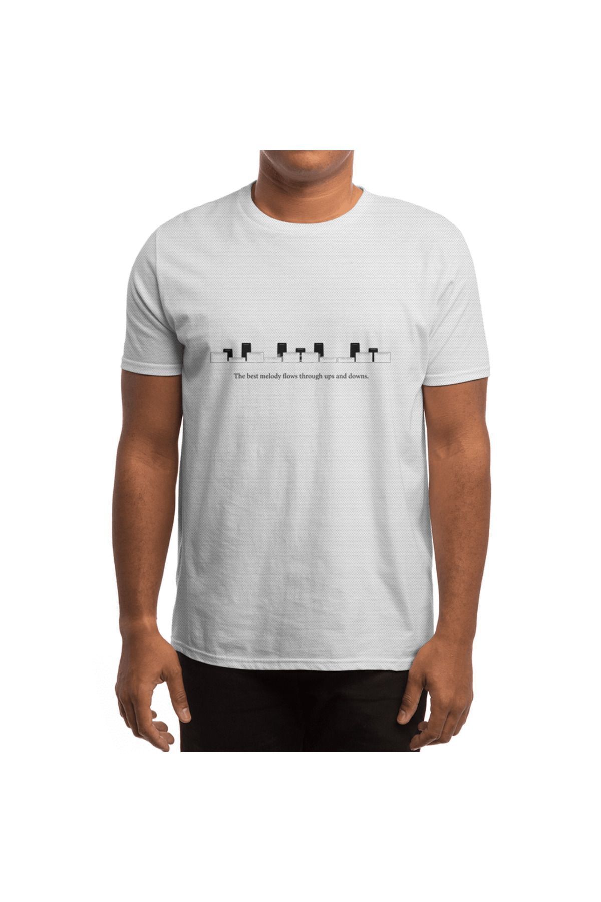 Fizello-Tricou alb unisex Piano 2 4