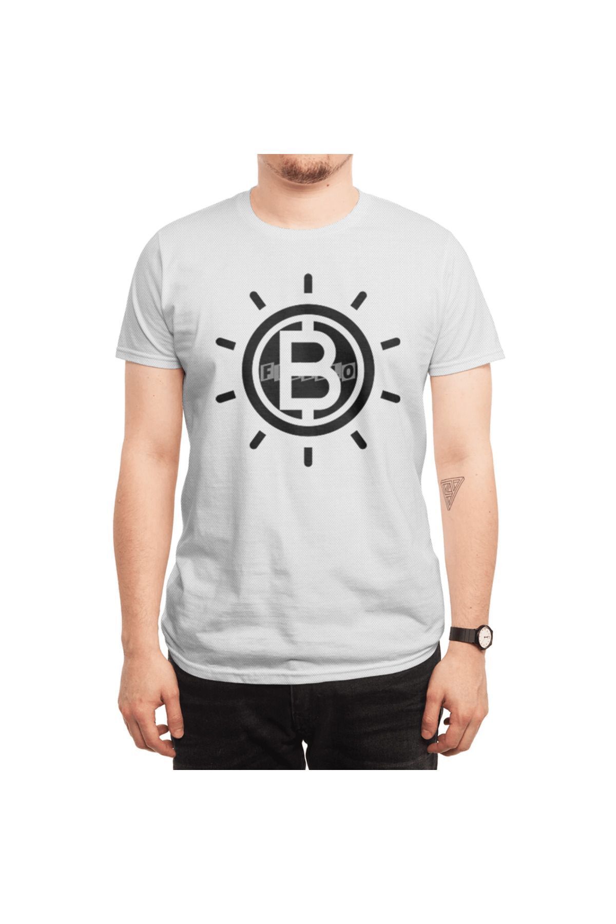 Fizello-Μπλουζάκι με θέμα Bitcoin για άνδρες και γυναίκες - Ασπρόμαυρο μπλουζάκι Unisex 6