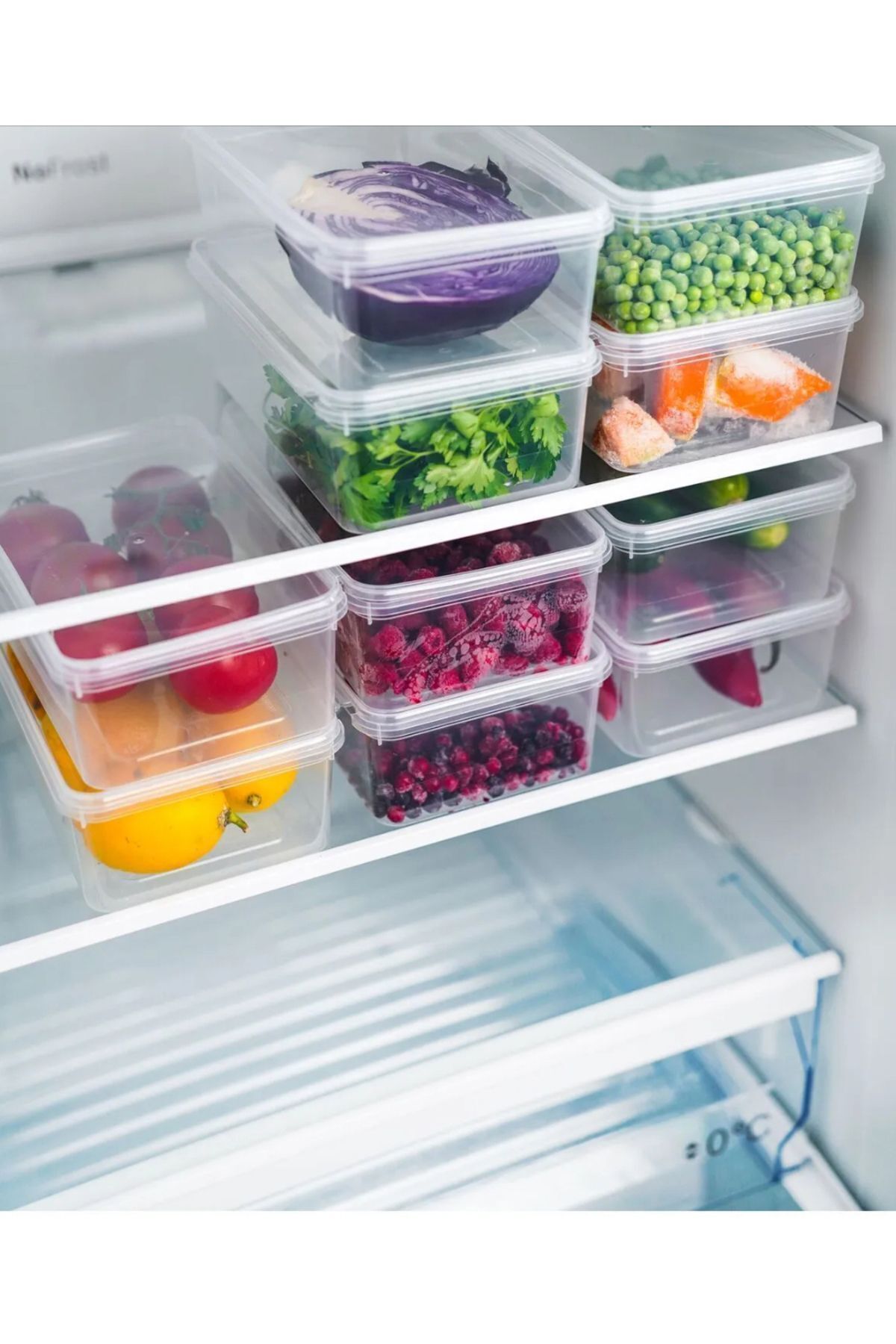 Hane216-20 Pieces of Frozen Meal Meat and Vegetable Storage Container 2000 ml - Portion Icebox Mincer Box 5