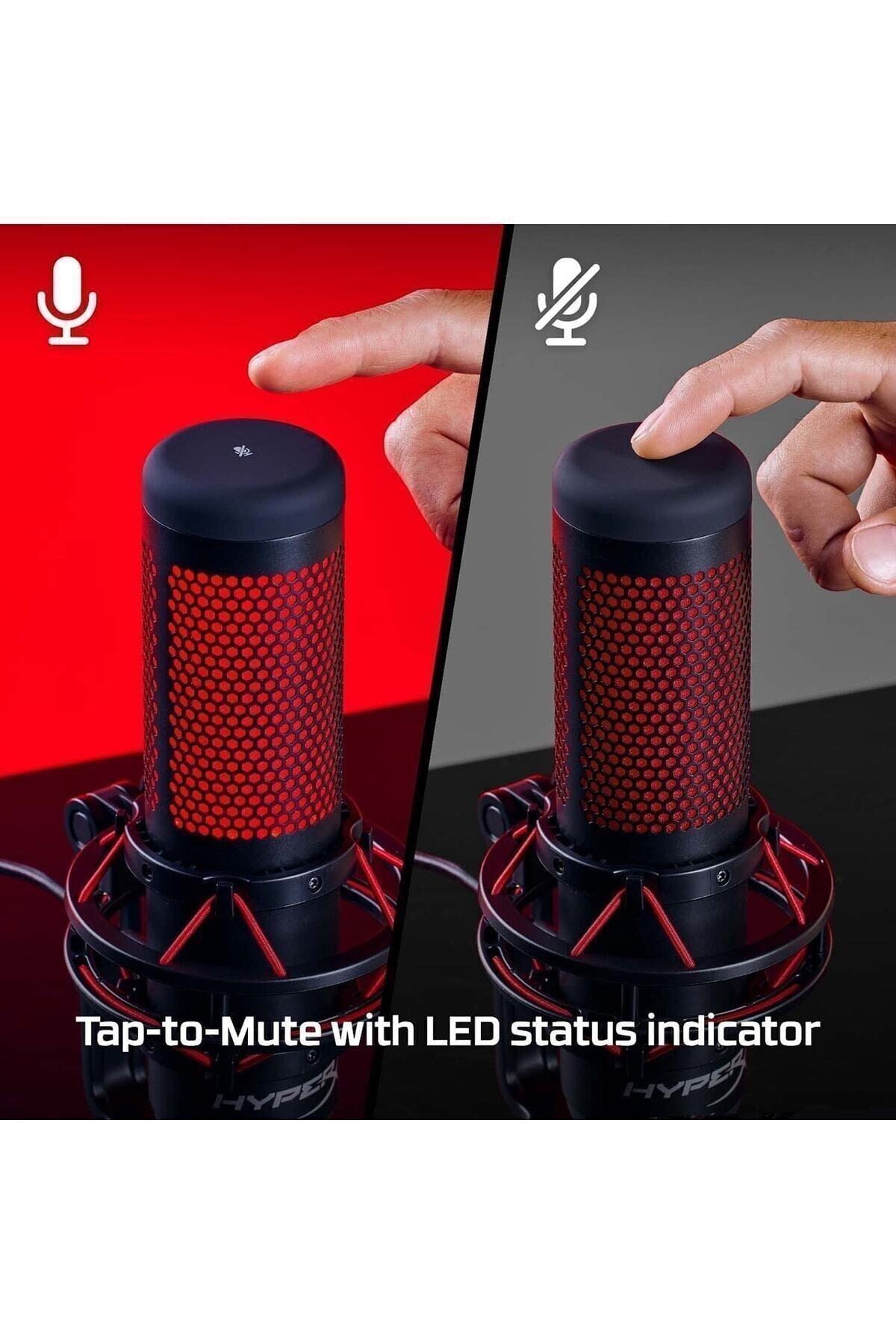 HyperX-ميكروفون مكثف USB احترافي من Quadcast 4