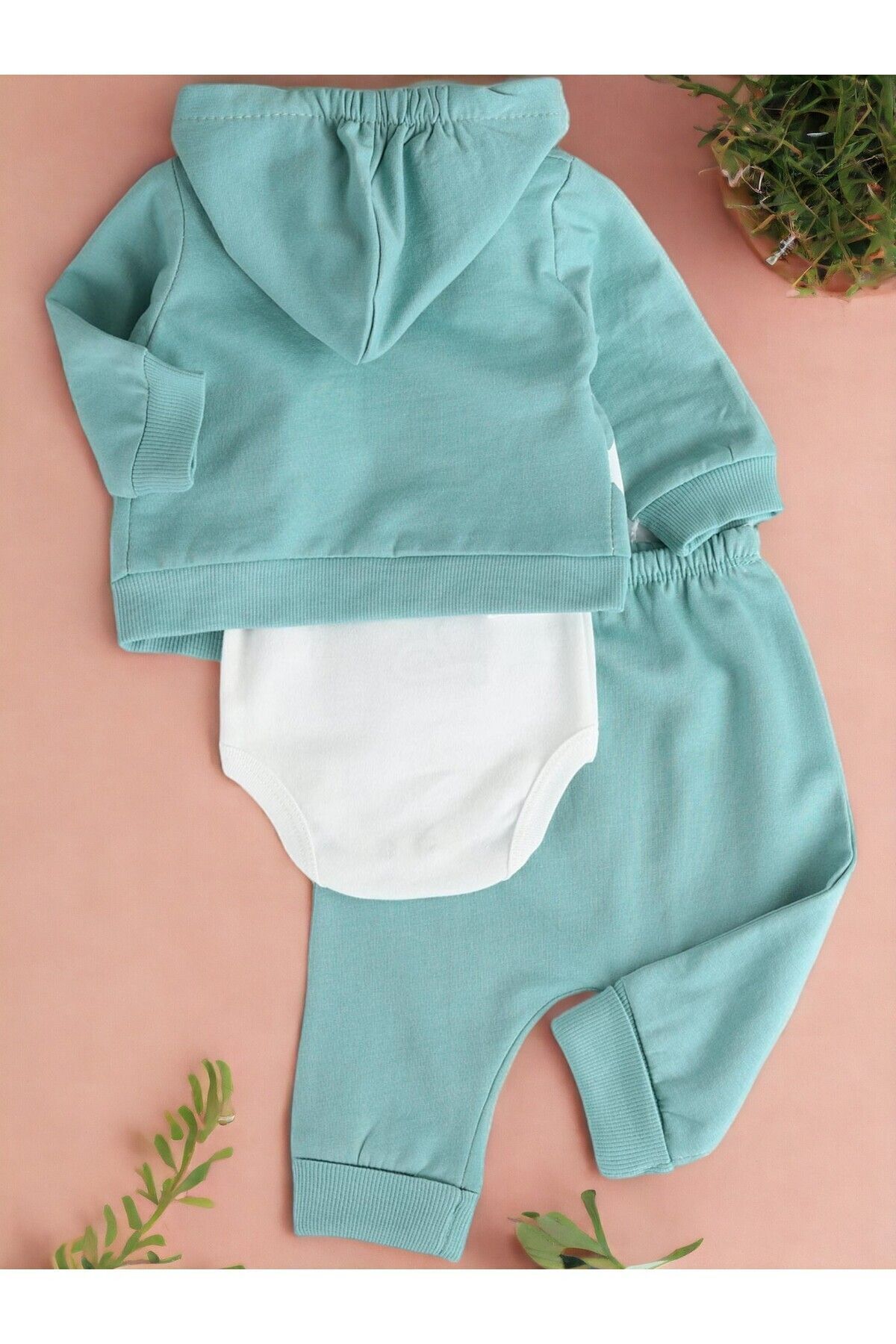 ست نوزادی پسرانه سبز voyyo kids baby | R413 اورجینال - تصویر 2