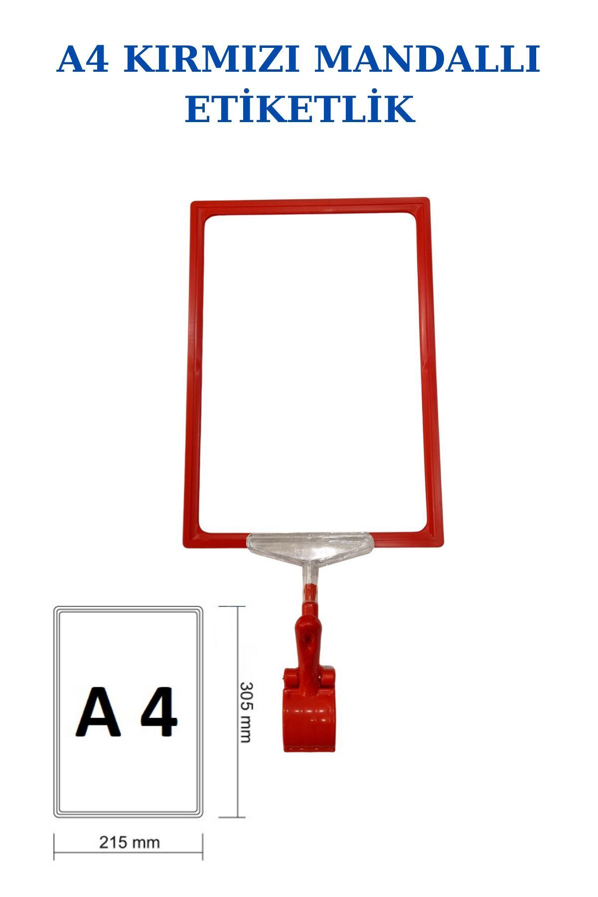 çavuşoğlu etiket-A4 Label Holder with Shelf Latch Red Color 2