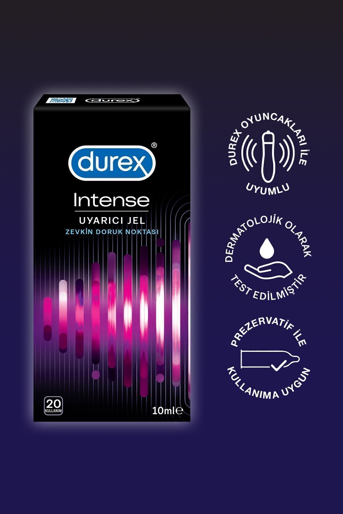 Chill Prezervatif 20’li + Delight Bullet Titreşimli Vibratör +ıntense Uyarıcı Jel, 10 ml 2