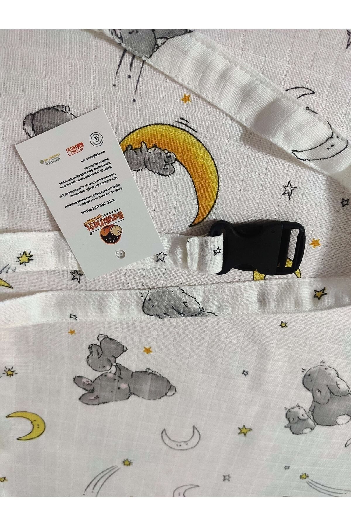 BeybiNest Balenli Müslin Emzirme Önlüğü 100x90 Cm Ayarlanabilir Boy Tavşanlar Emzirme Örtüsü fotoğrafı 3 (önizleme)