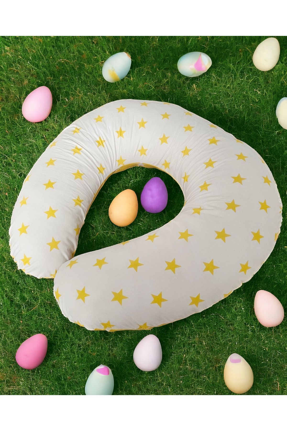 BeybiNest Sarı Yıldız Emzirme Ve Oturma Yastığı fotoğrafı 2 (önizleme)