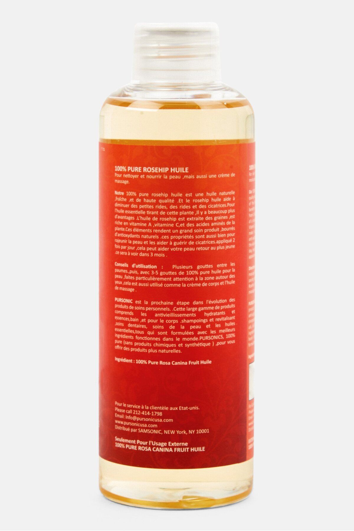 Pursonic-Rosa Canina Fruit Oil 6 Fl Oz/180 ml, Orange 2