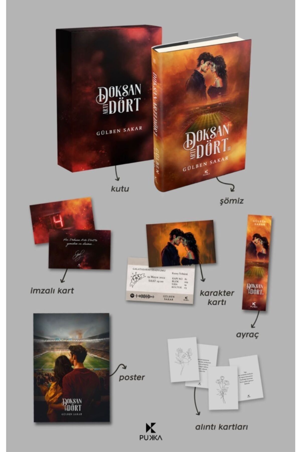 Pukka yayınları Doksan Artı Dört - 2 (Kutulu Set) / Gülben Sakar