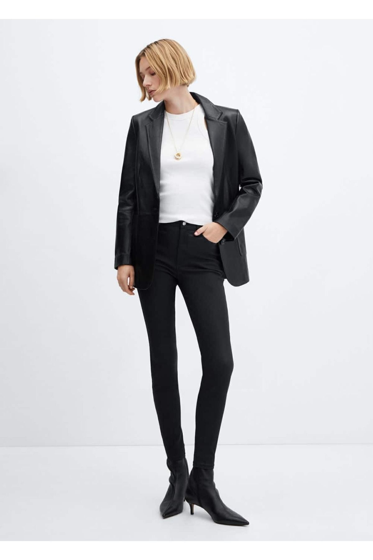 Mumlu Yüksek Belli Skinny Jean
