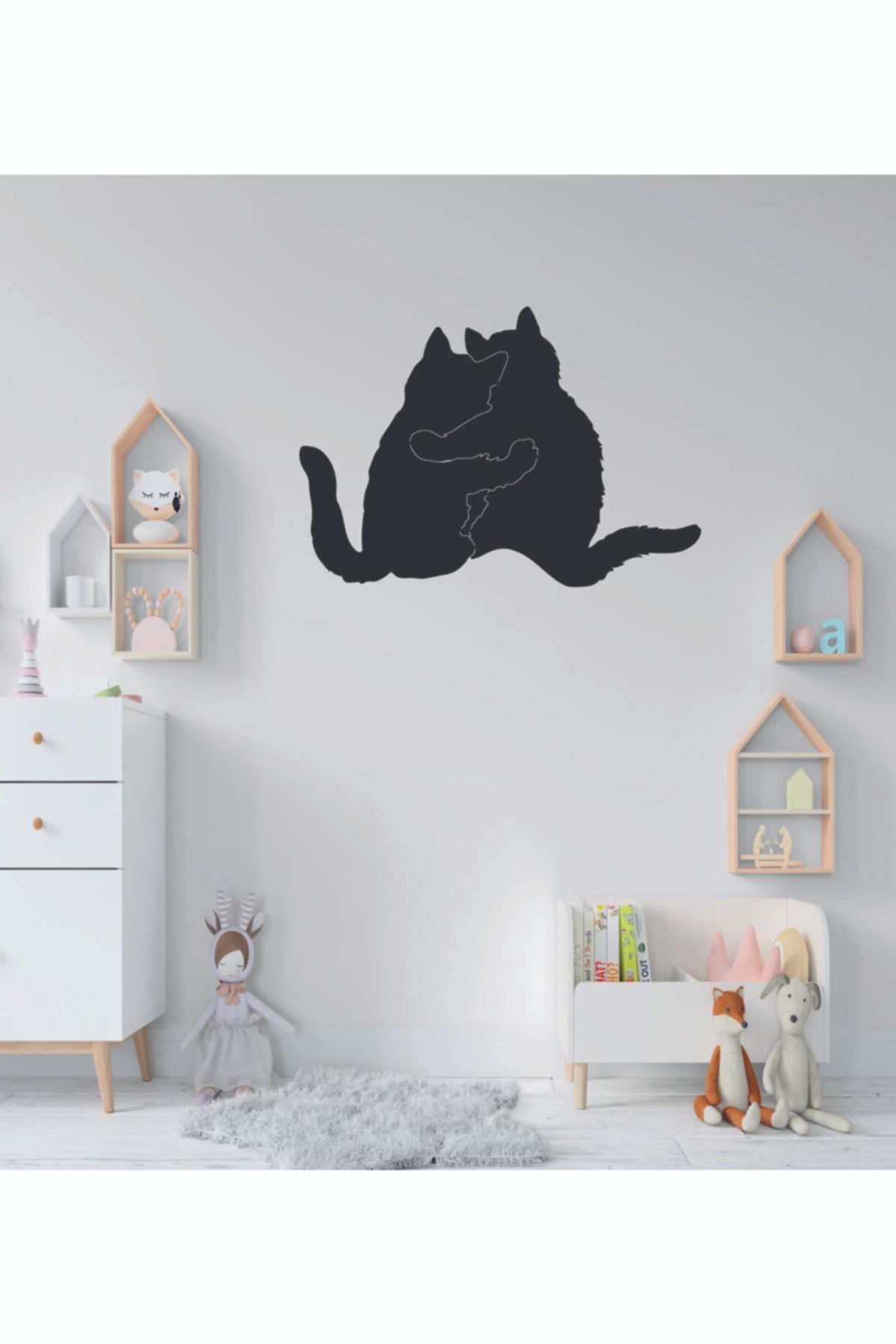 1110 Laser Cut Wood Wall Decor Wrapped Cats
