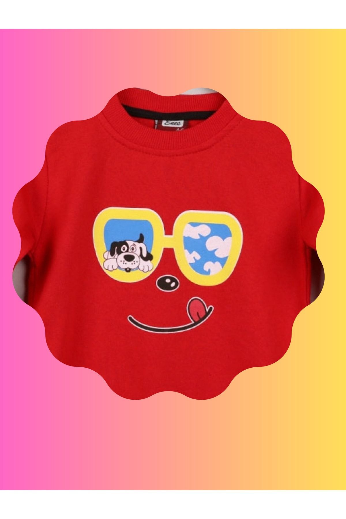 سویشرت پسرانه قرمز edoy | TDY7007 اورجینال - تصویر 4