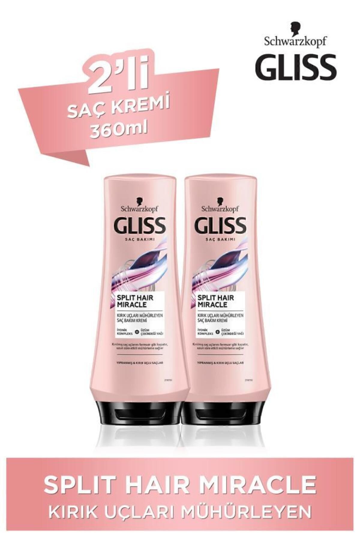 Gliss Split Hair Miracle Saç Kremi 360 ml X 2 Adet — SET.HNKL.2453