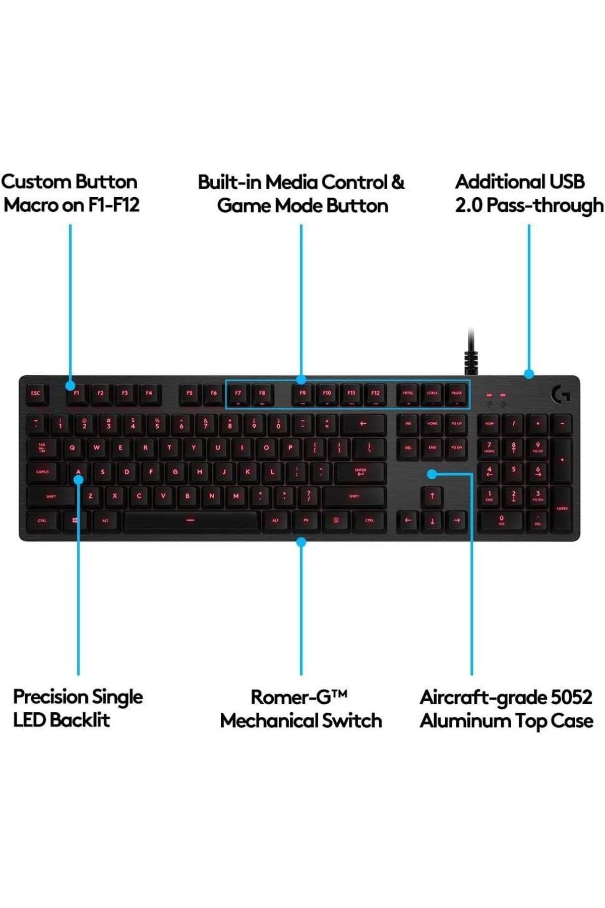 logitech-G413 Carbon Mechanical Gaming Keyboard 3