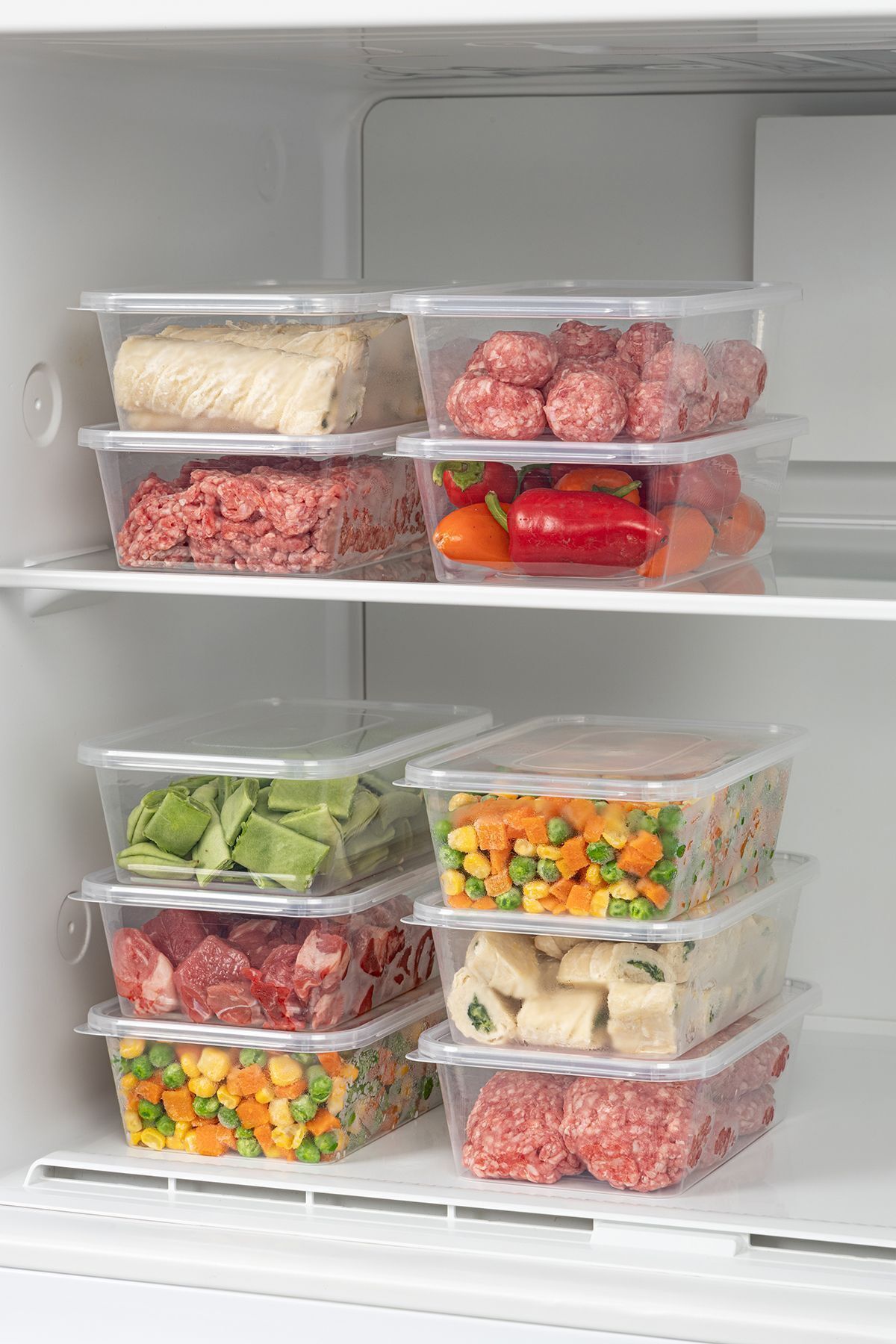 simplicity-10 Pieces of Storage Containers with Separate Lids, Suitable for 600cc Deep Freezer 4