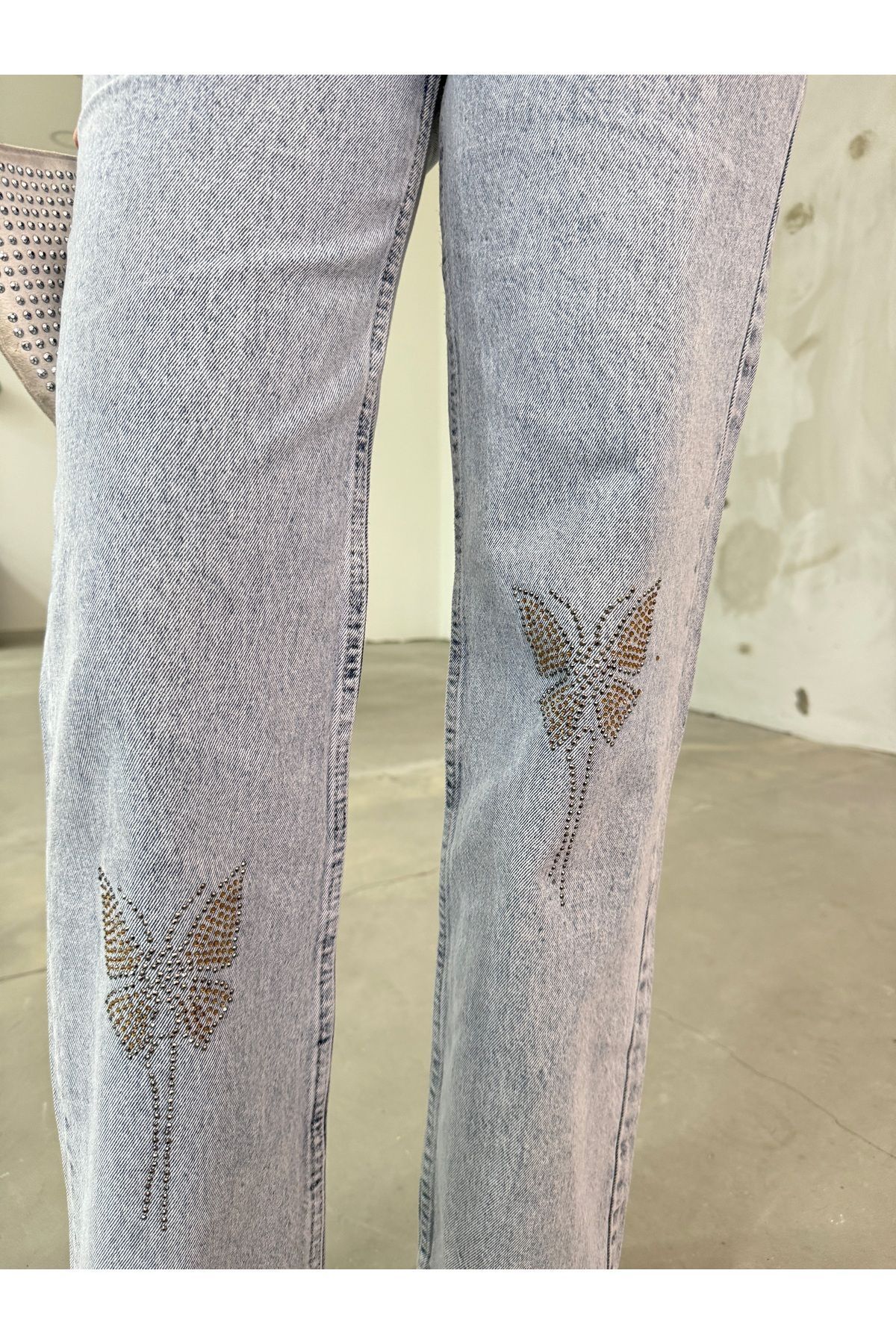 BİKELİFE-Damen-Hose mit weitem Bein und hoher Taille in Blaustein 4
