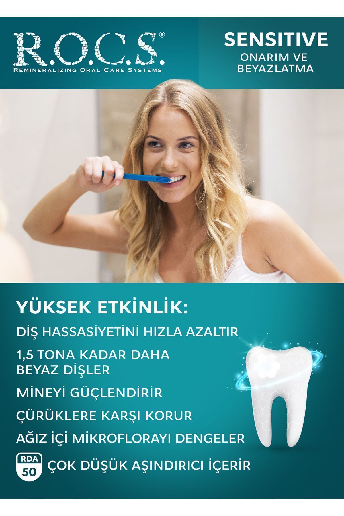 R.O.C.S.-Rocs Sensitive Toothpaste Repair And Whitening 94g 3