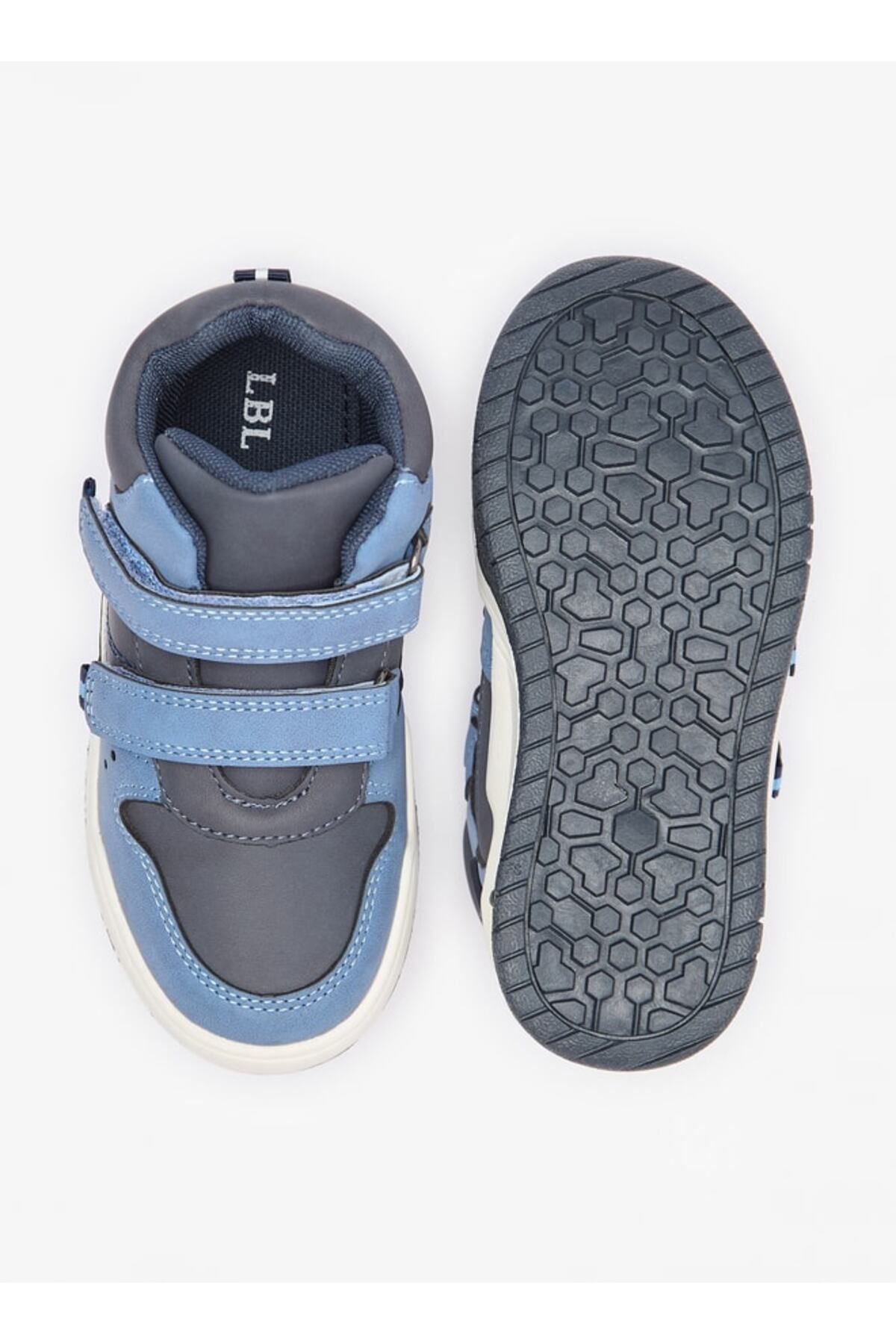 LBL by Shoexpress-Panelled High Cut Sneakers with Hook and Loop Closure 4