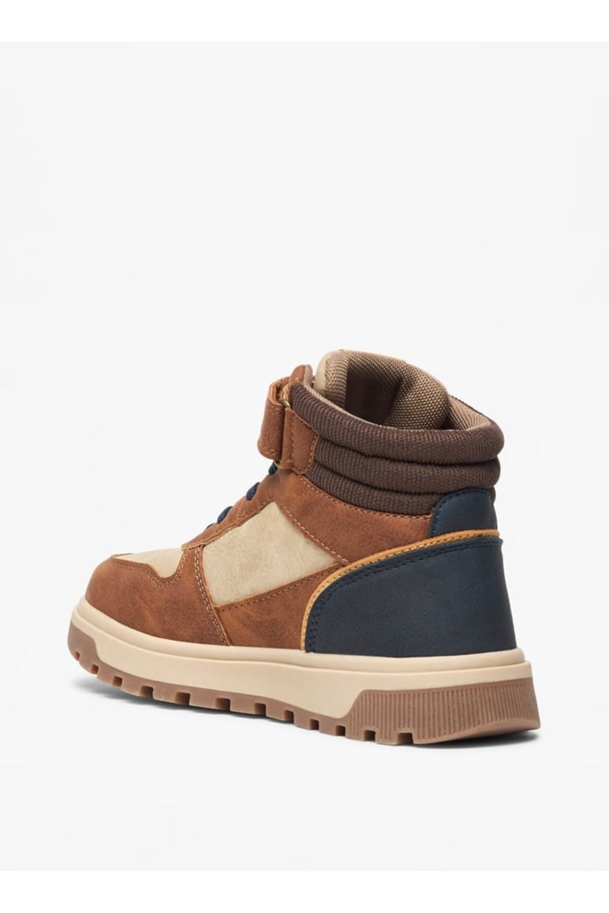 LBL by Shoexpress-Panelled High Cut Boots with Hook and Loop Closure 2