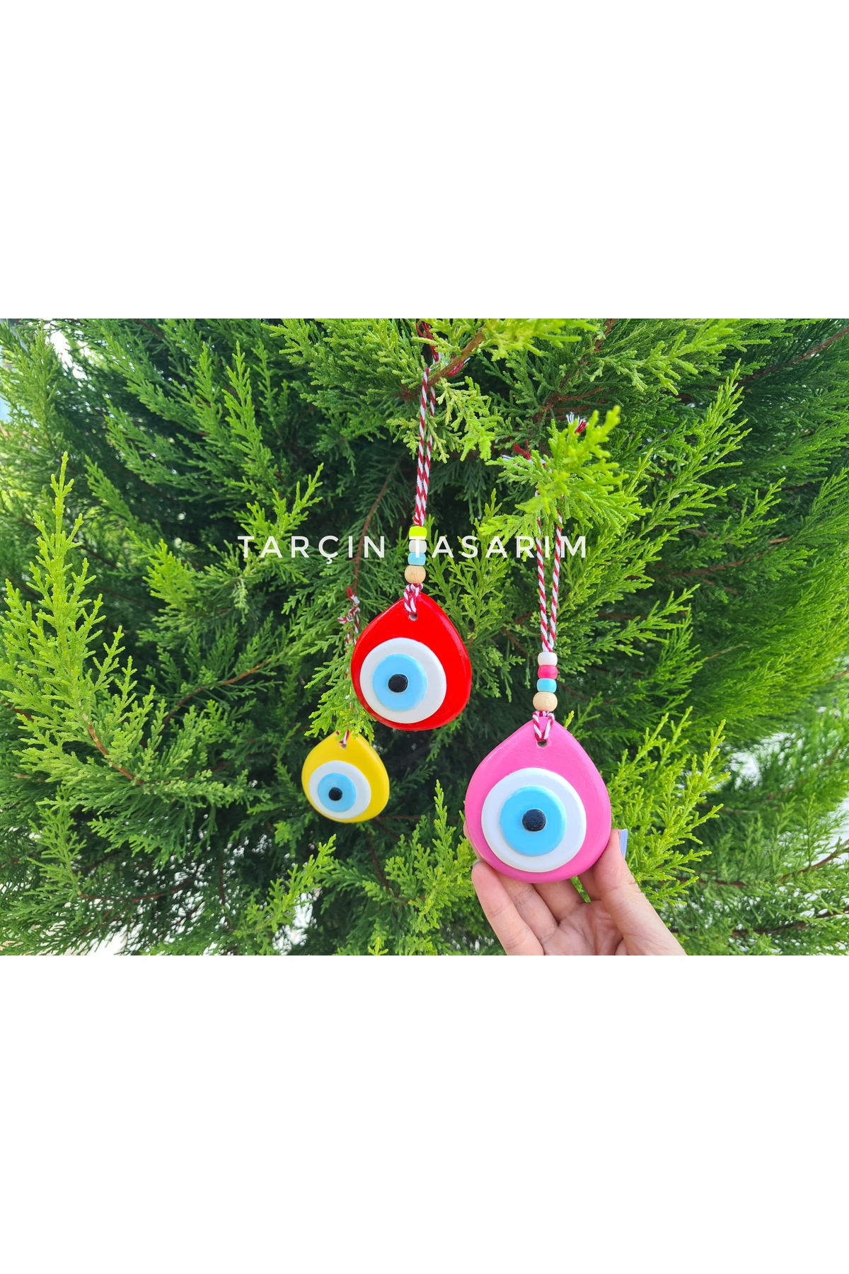 3-Piece Handmade,Hanging,Evil Eye Bead Wall Ornament,Wall Decoration Products,Balcony,Garden Tree Ornament,
