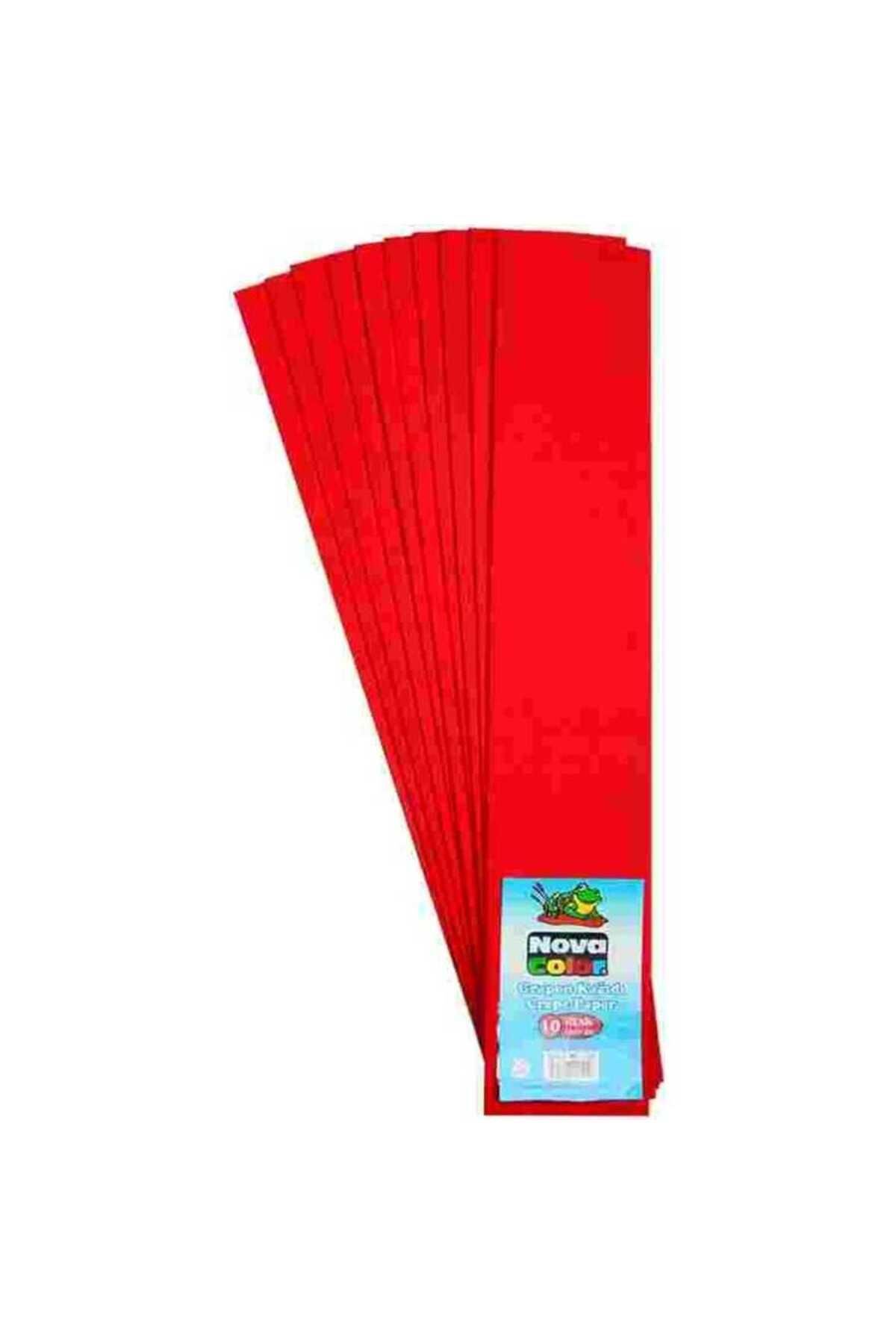 Nova Color Krapon Kağıdı Kırmızı 10lu Nc-339