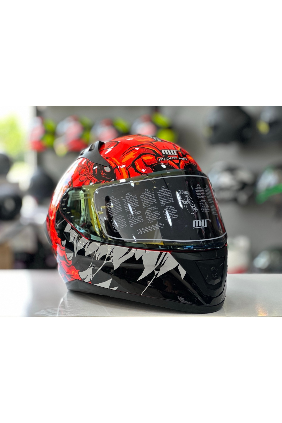 ATK MTS PROHELMETS M-801 SNAKE LİZZARD ORANGE FULL FACE GÜNEŞ