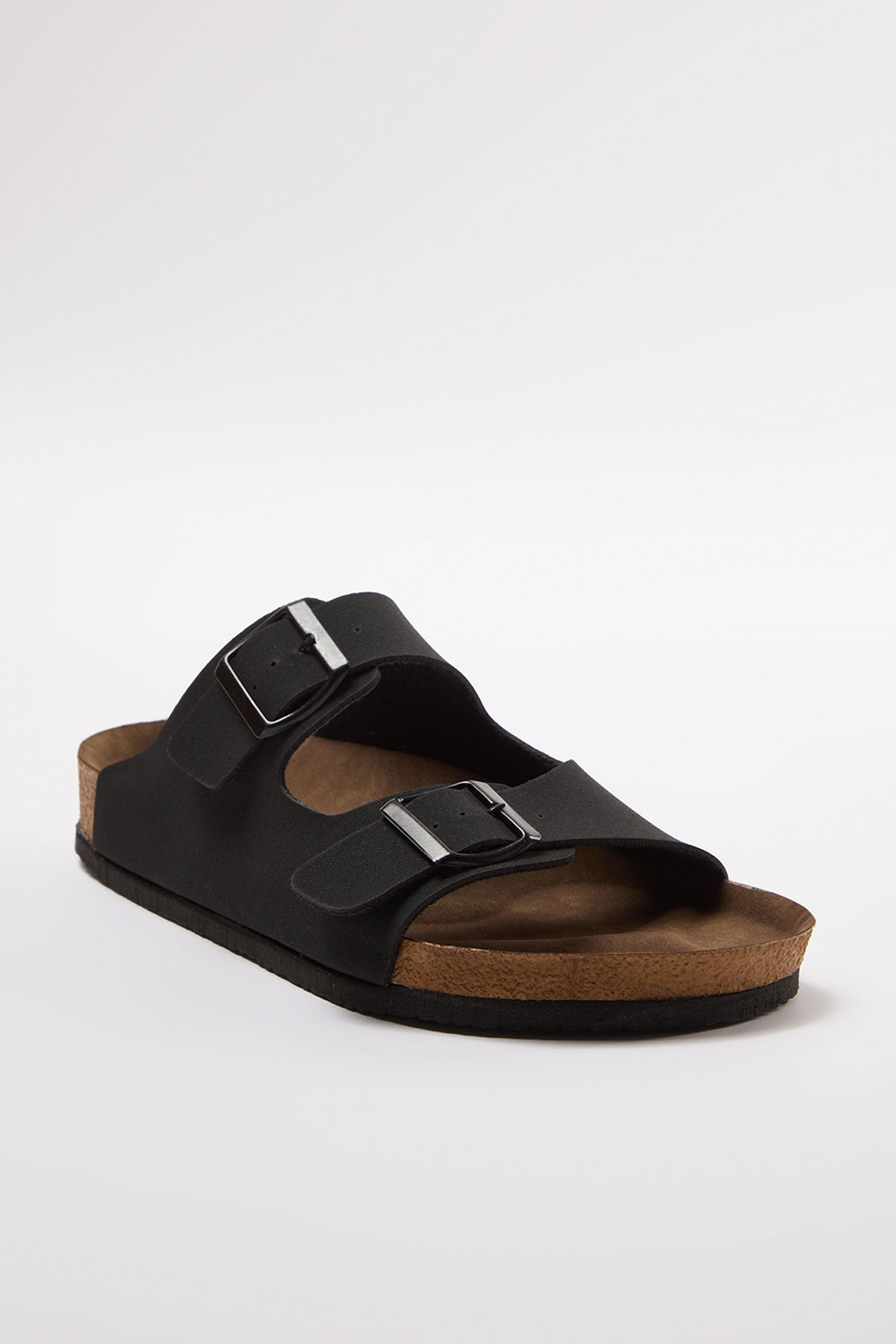 TRENDYOL SHOES-Men's Black Double Striped Slippers - Takaw25te00003 3
