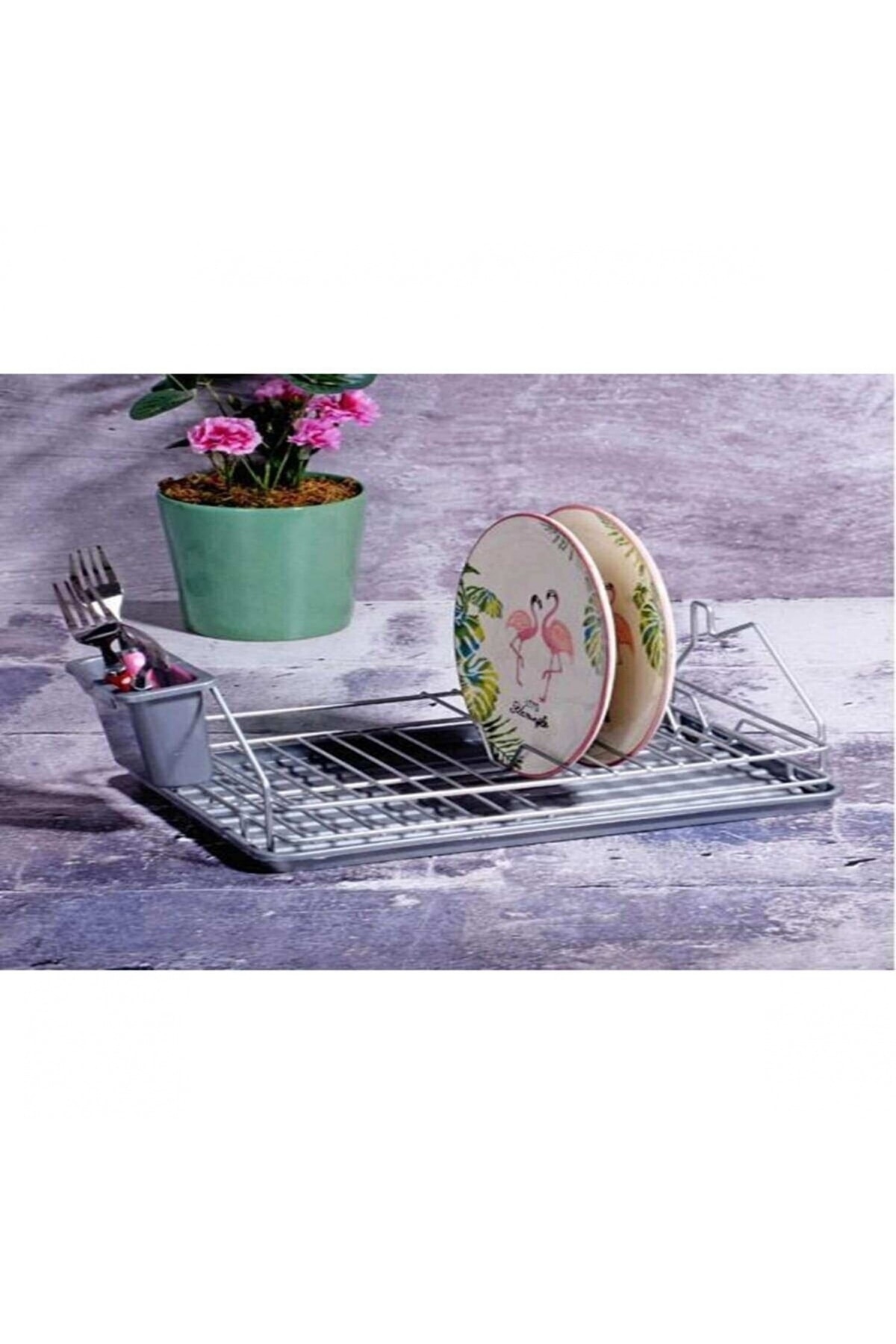 House Small Single Storey Shaped Plate Holder Grey