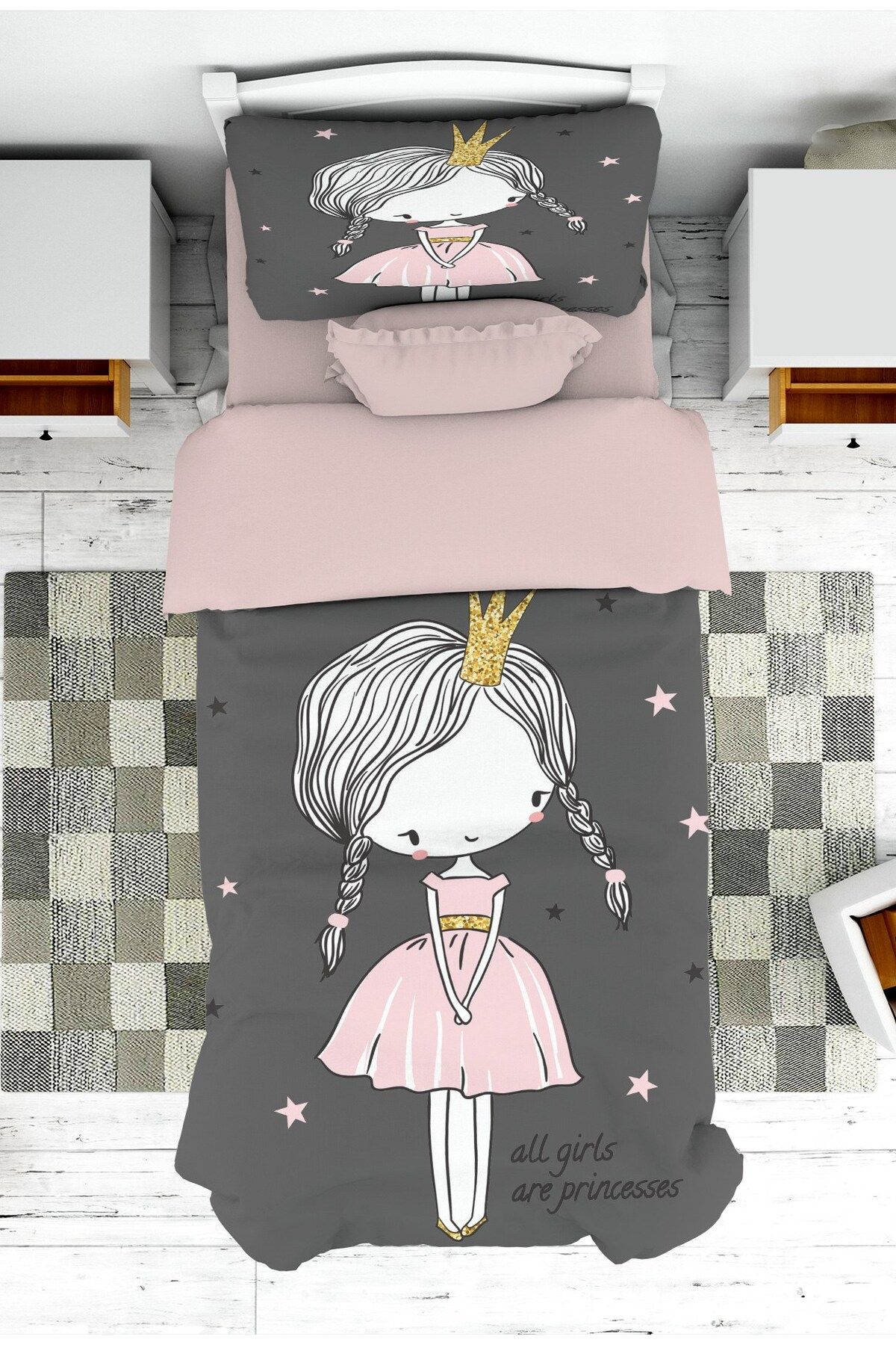 on the clouds-Ballerina Princess Bedspread and Pillowcase for Baby Girl - Pike 1