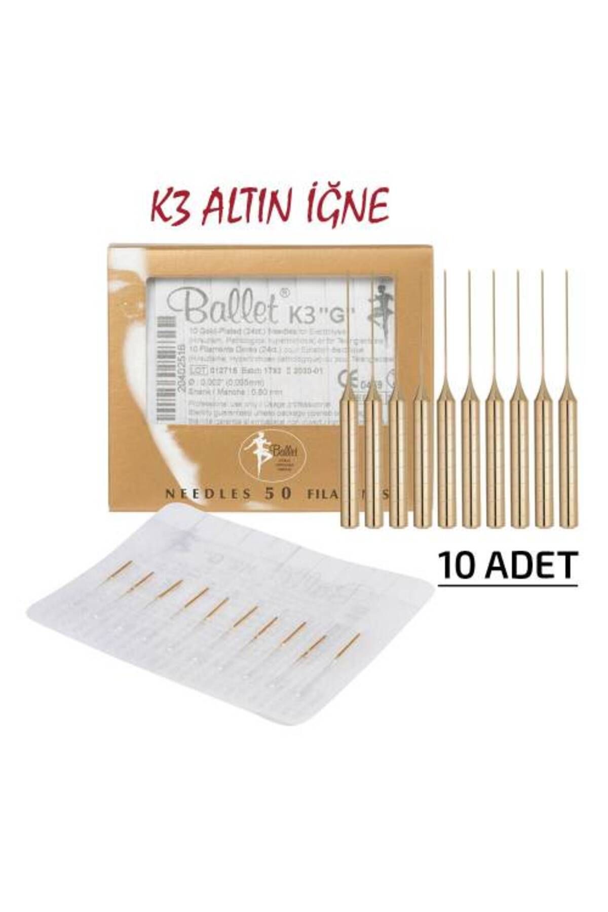 Ballet iğne 10 Adet K3 Altın Epilasyon Iğnesi Orijinal K3 Gold Iğne