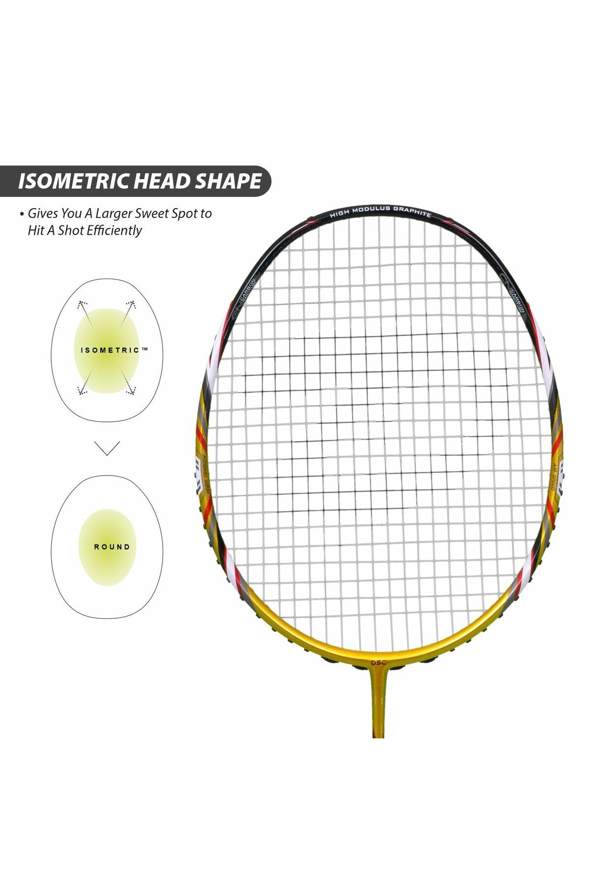 DSC-Nano Lite 1000 Graphite Badminton Racquet, One Size 5