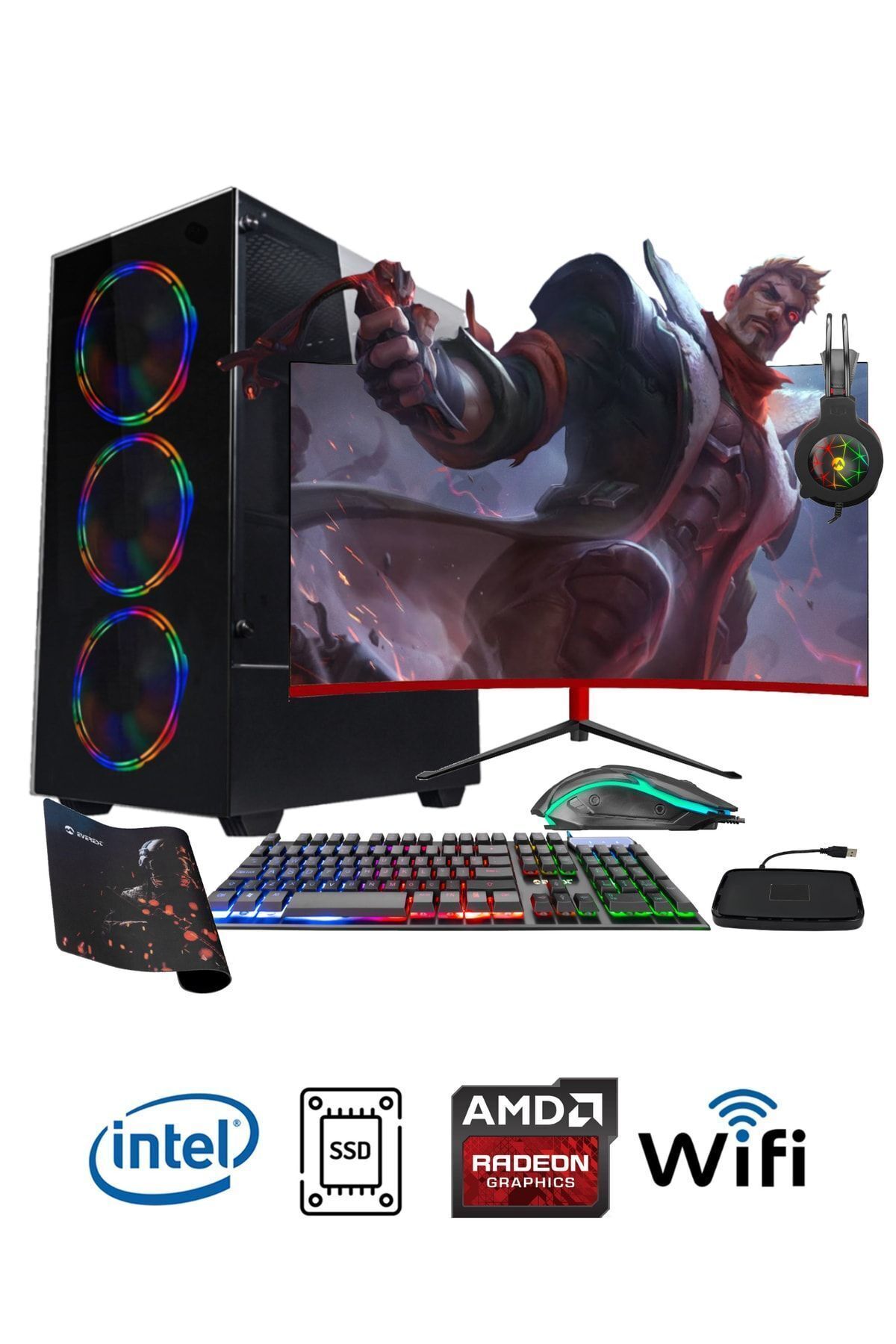 Fullforce Ff60 Intel I5 4570 16gb Ram 256gb Ssd 500gb Hdd 4gb Ekran Kartı 23,6" Oyuncu Masaüstü Pc