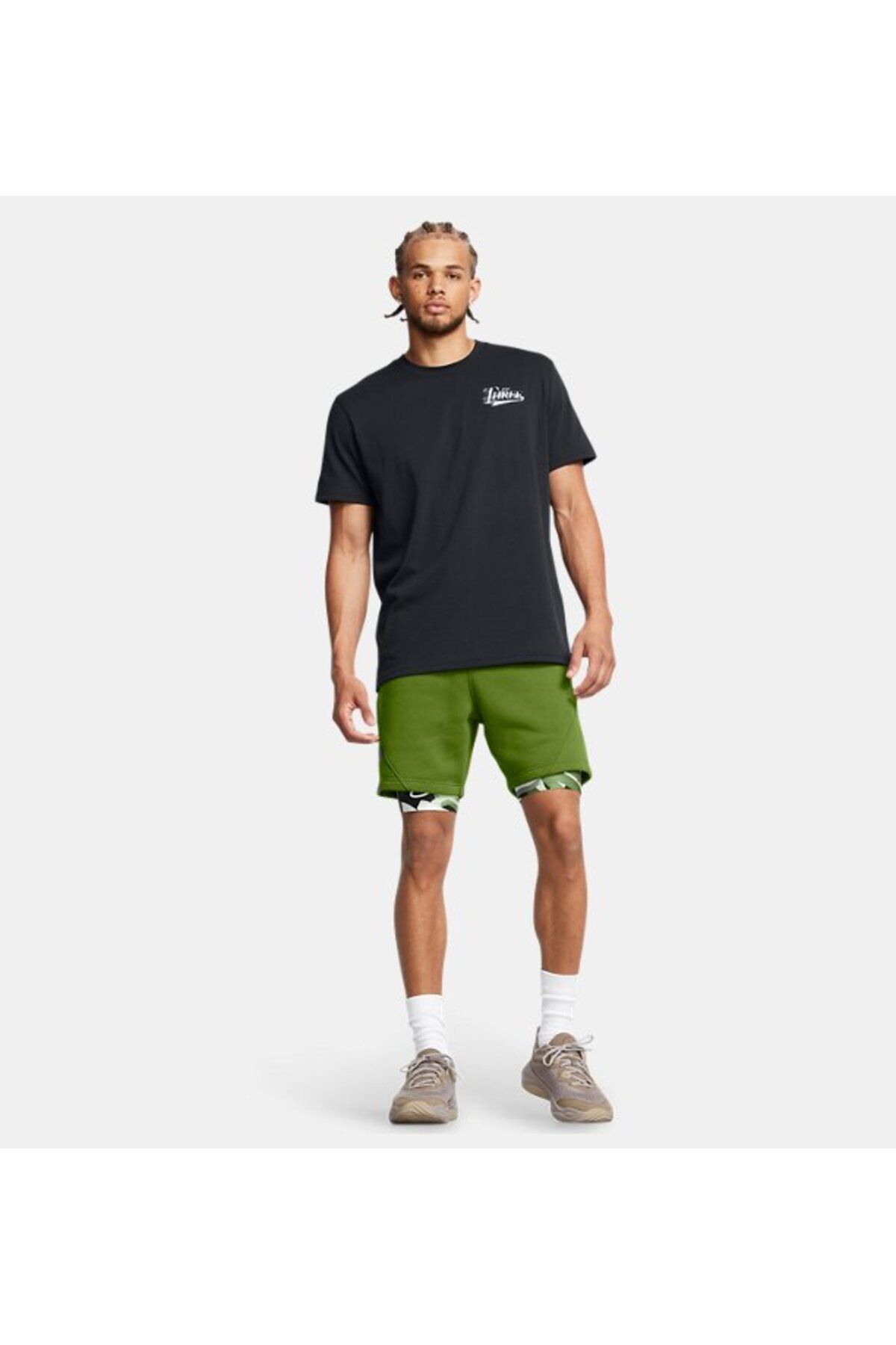 لگ ورزشی چند رنگ مردانه UA HG لباس تنگ کوتاه 383 طرح دار Under Armour
