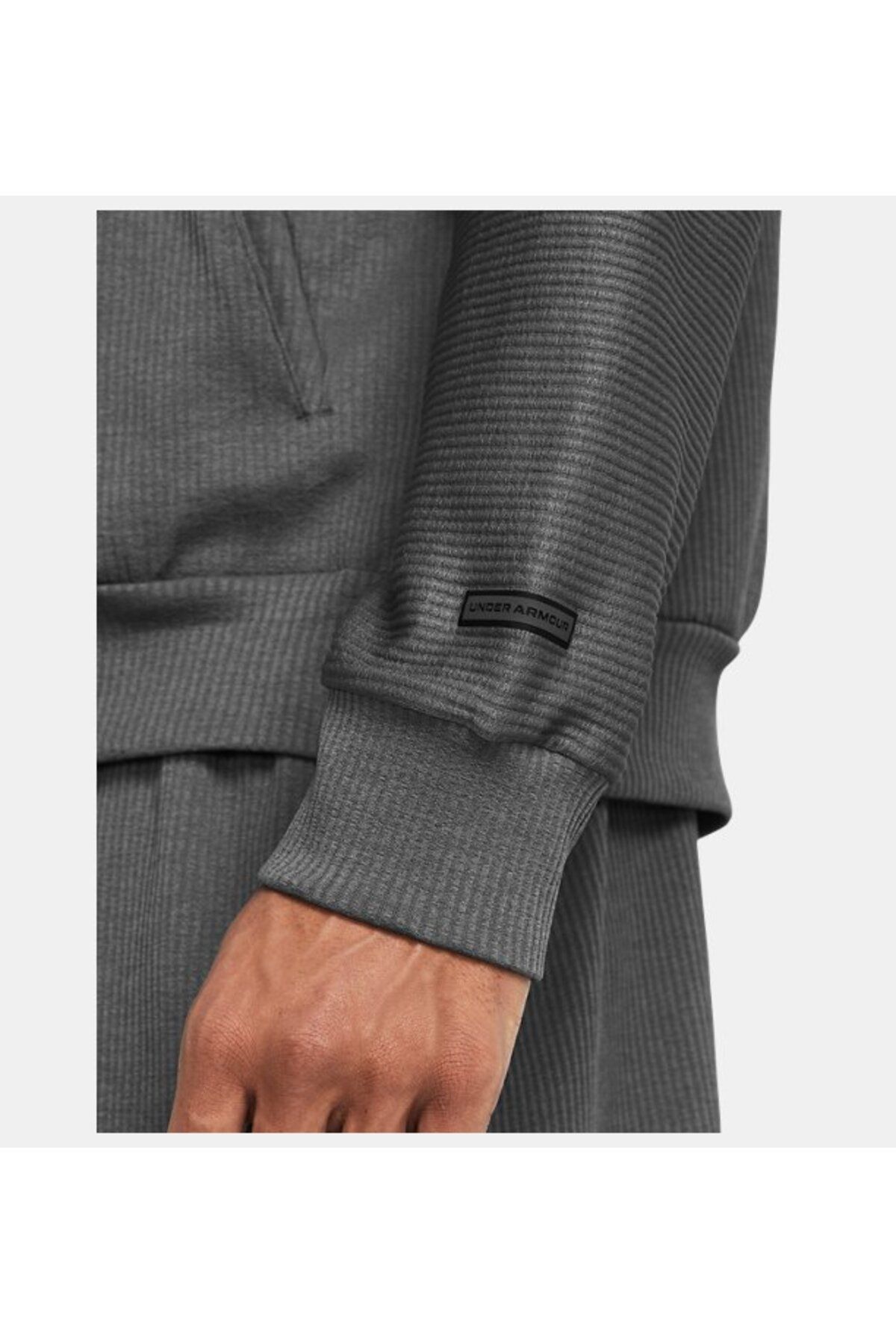 سویشرت ورزشی خاکستری مردانه RIB MALE UA 025 اورجینال Under Armour