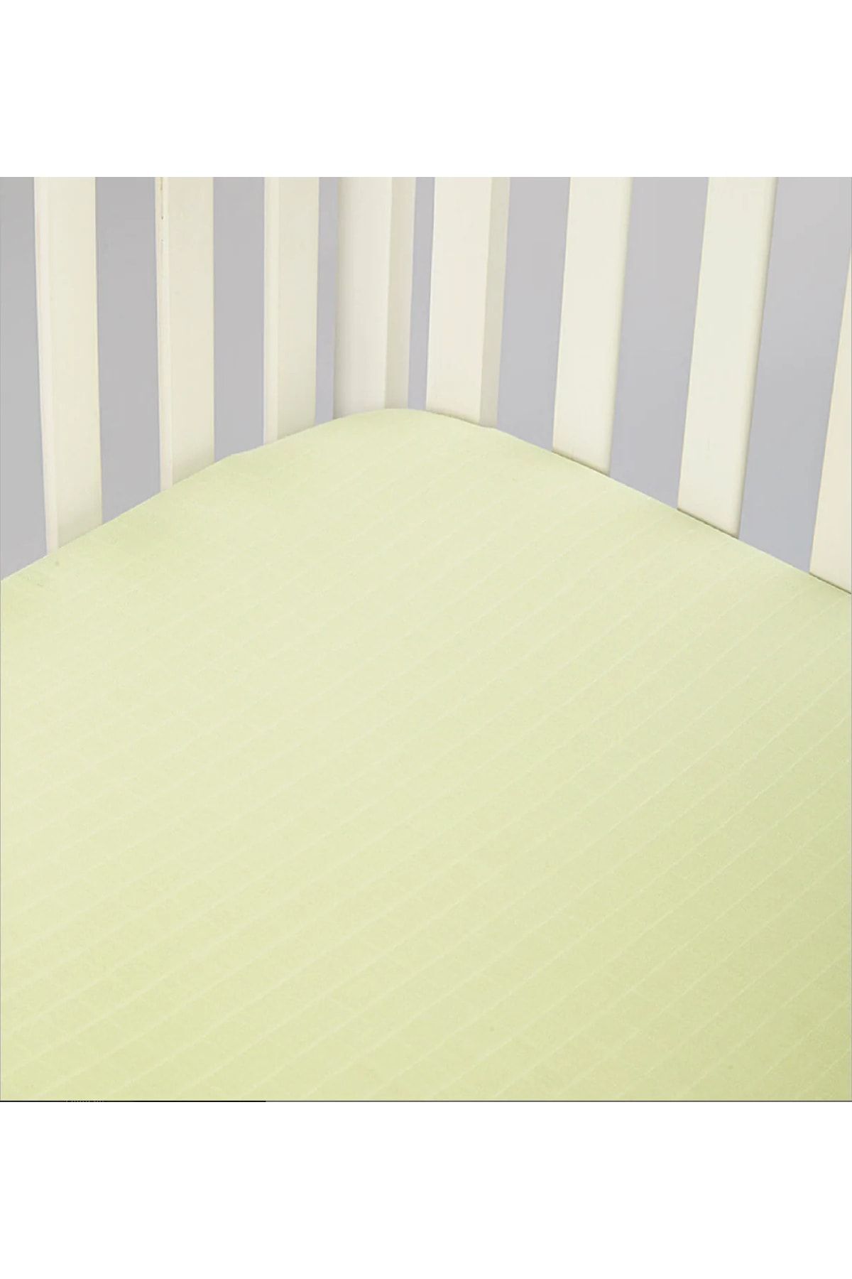 Muslin Elastic Bed Sheet Set 70x120 Cm 100% Organic Cotton 15 Cm Height,Park Bed And Crib Compatible