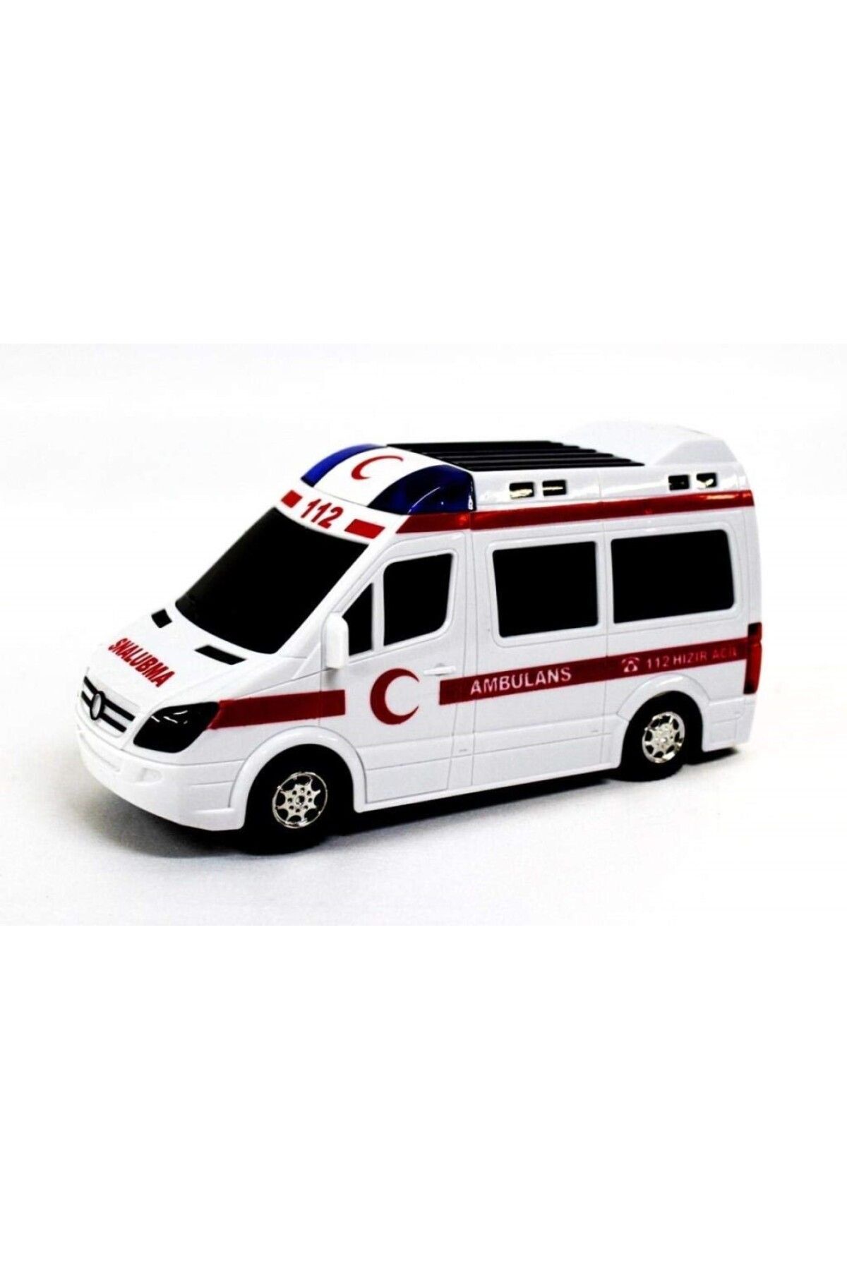 Brother Toys 3d Işıklı Müzikli Kendi Kendine Gezen Büyük Boy 112 Yazılı Oyuncak Ambulans 21 Cm. fotoğrafı 2 (önizleme)