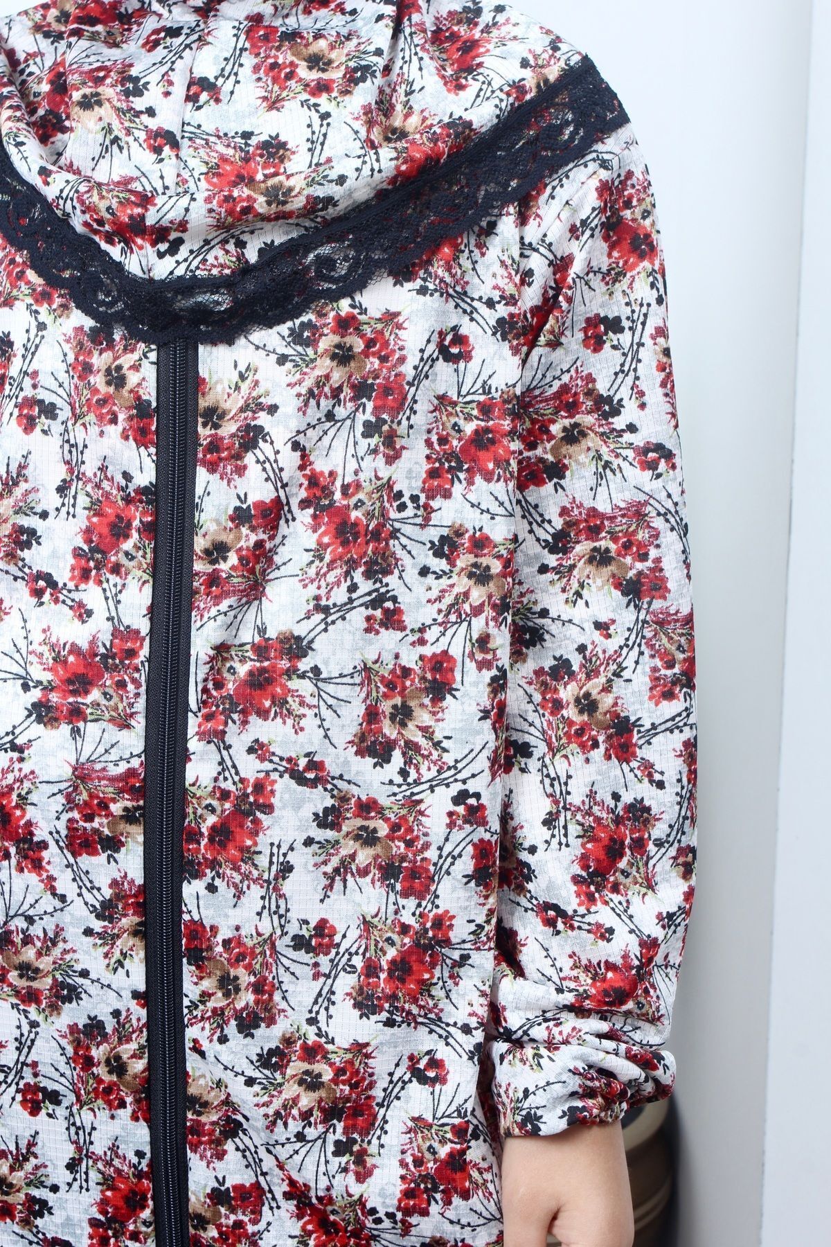 Kutay Collection-Children's Prayer Dress - Floral Patterned, Young Ferace, Anti-Sweat Clothing 5